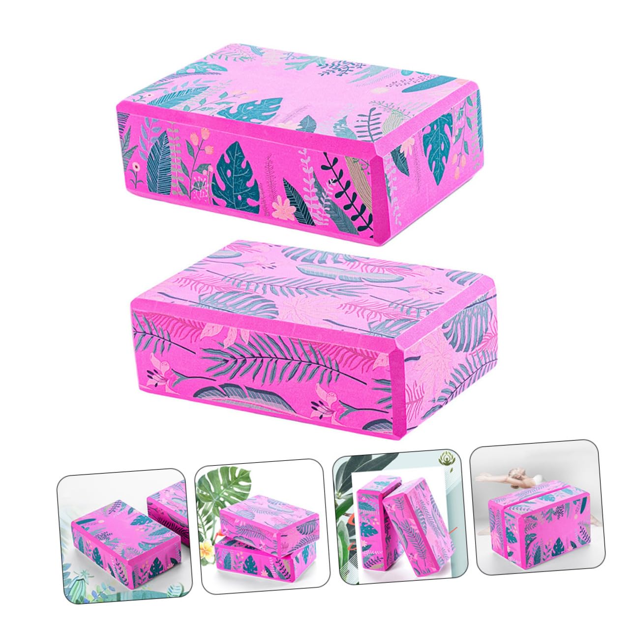 2 Piezas Bloques De Yoga Rectangulares Material De Alta Densidad Para Yoga Fitness y Bailarín Infantil Casa
