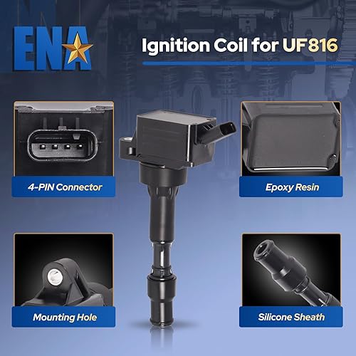 Miniatura 4 de ENA Juego de 4 bobinas de encendido compatibles con Kia Hyundai Kona Elantra Optima Veloster Sonata Forte 2016 2017 2018 2019 2020 2.0L L4 reemplazo