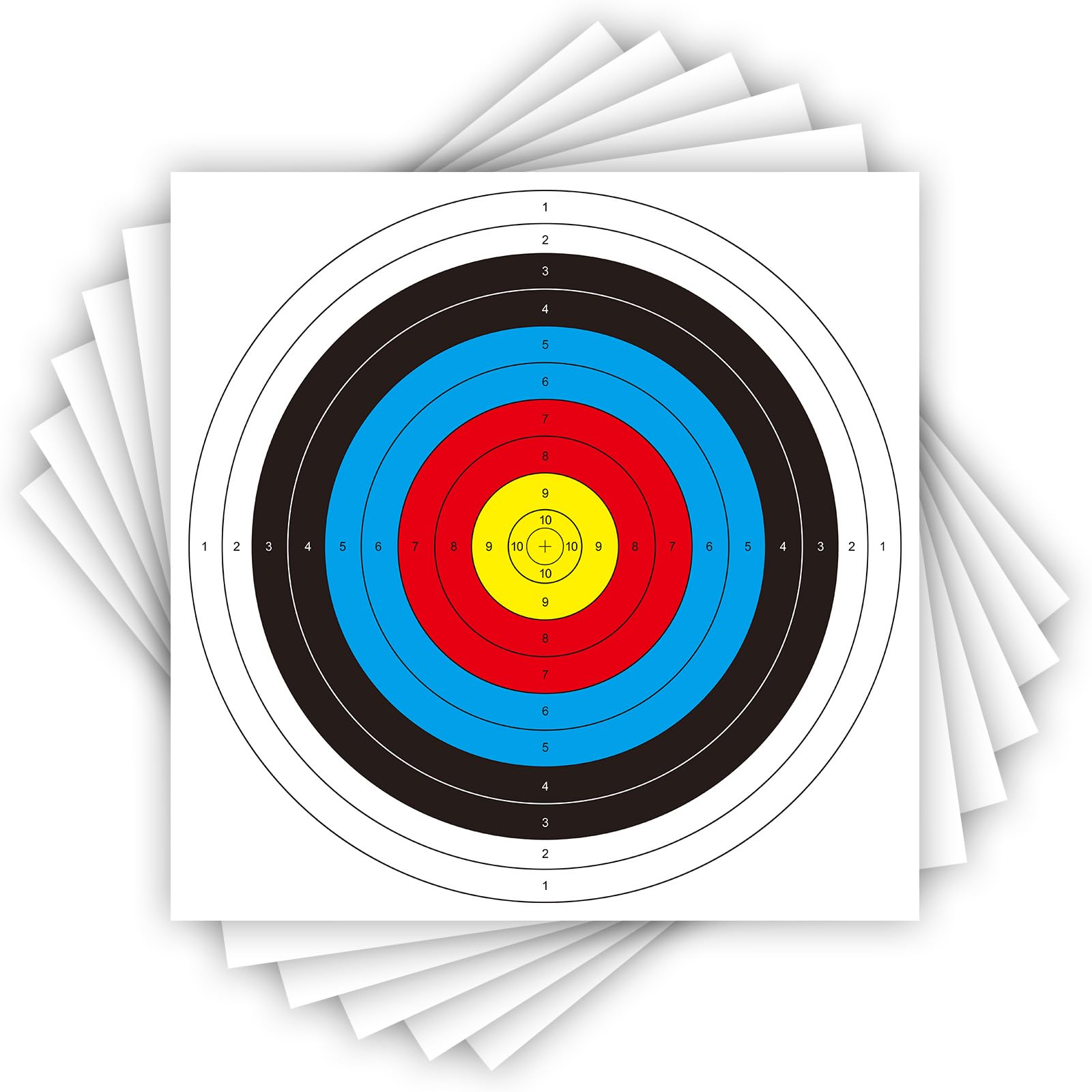 20 Sheets Bullseye Archery Target,Standard Archery Shooting Targets Paper 10 Rings Targets Face Accessories for Hunting Shooting Training Practice(42x42cm/62x62cm)