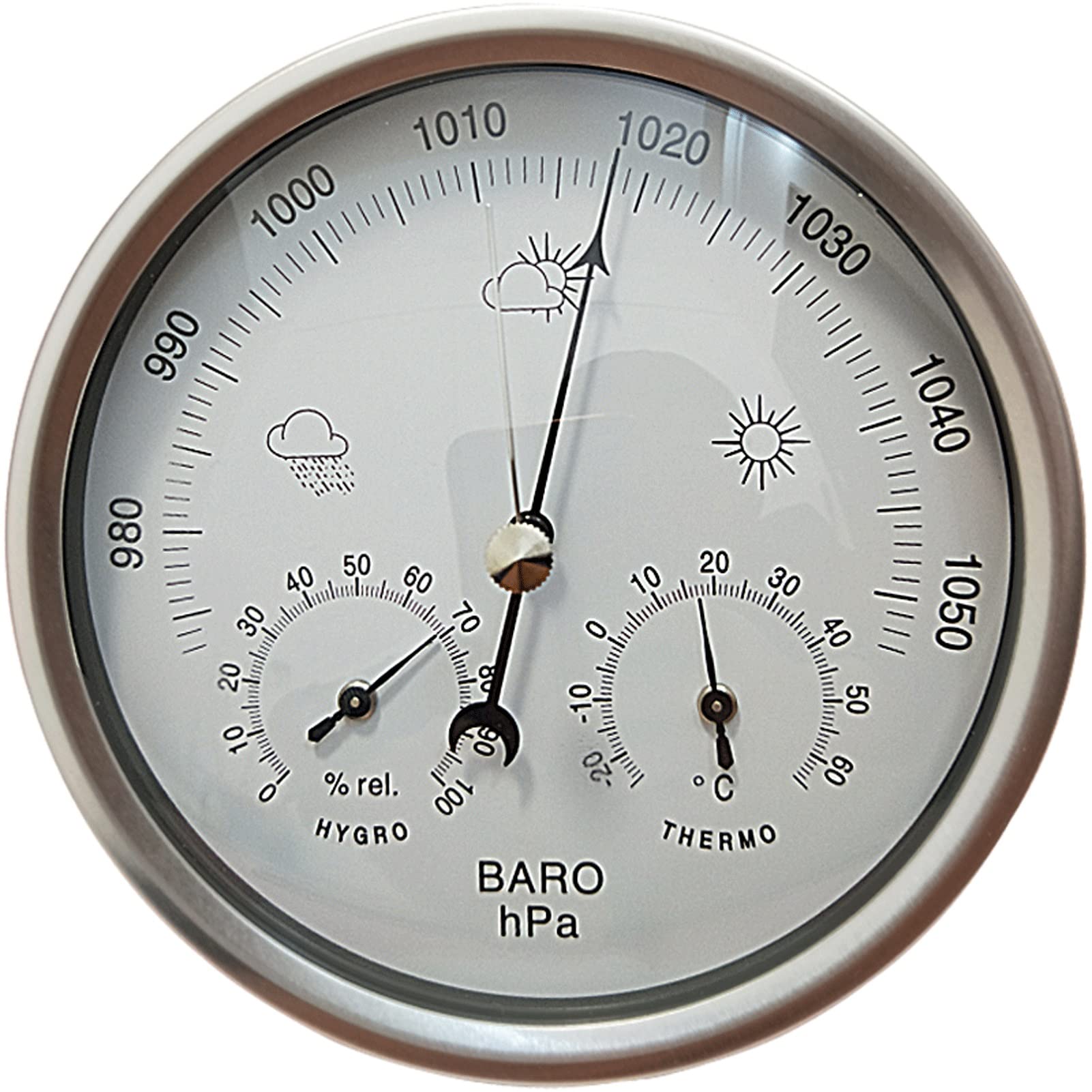 Cassa in ottone pesante galvanizzata con cromo,Barometro