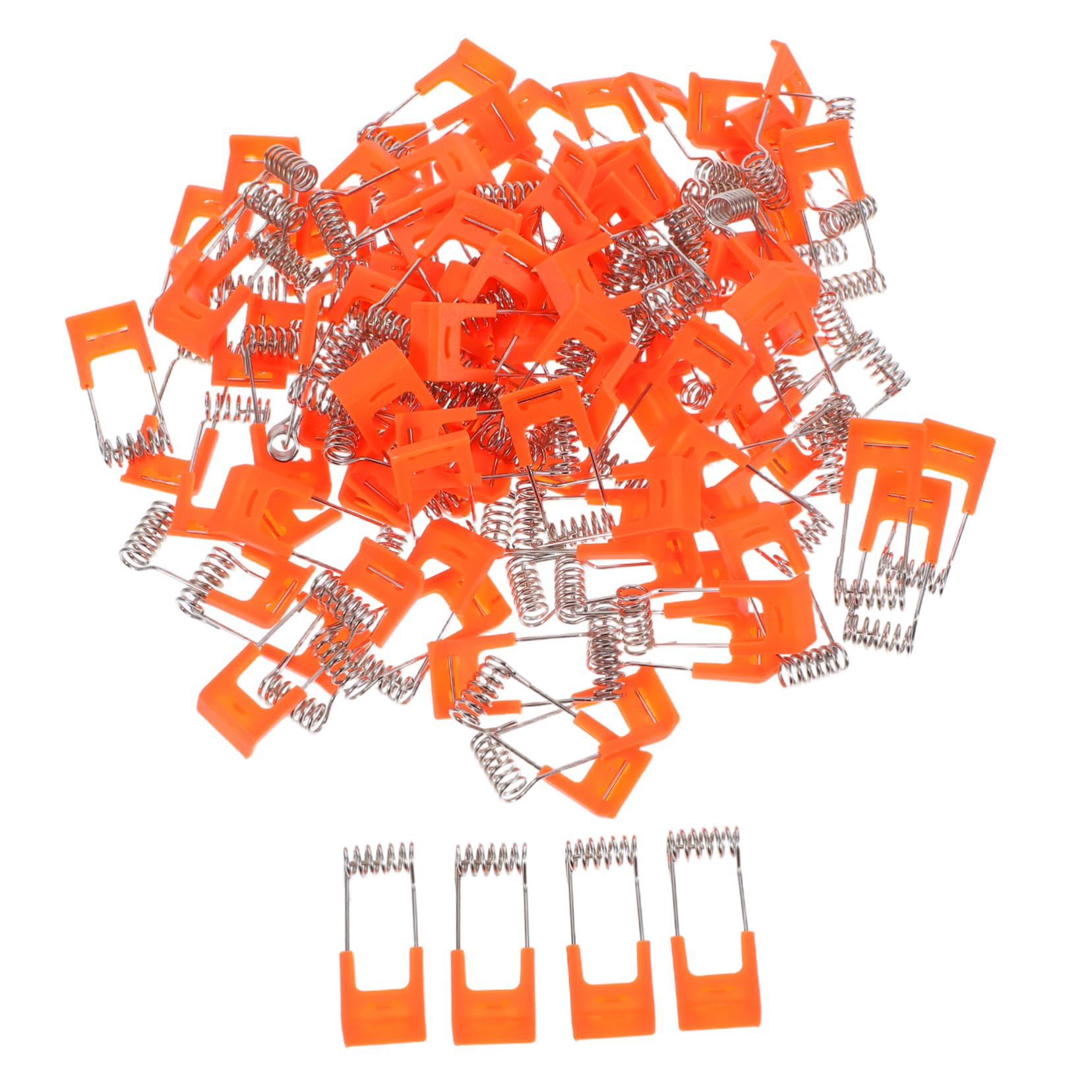 STOBAZA 100pcs Convenient Lighting Clamp Hook Plastic Spring Clips for Light Cover Springs Installation Lightweight Clips