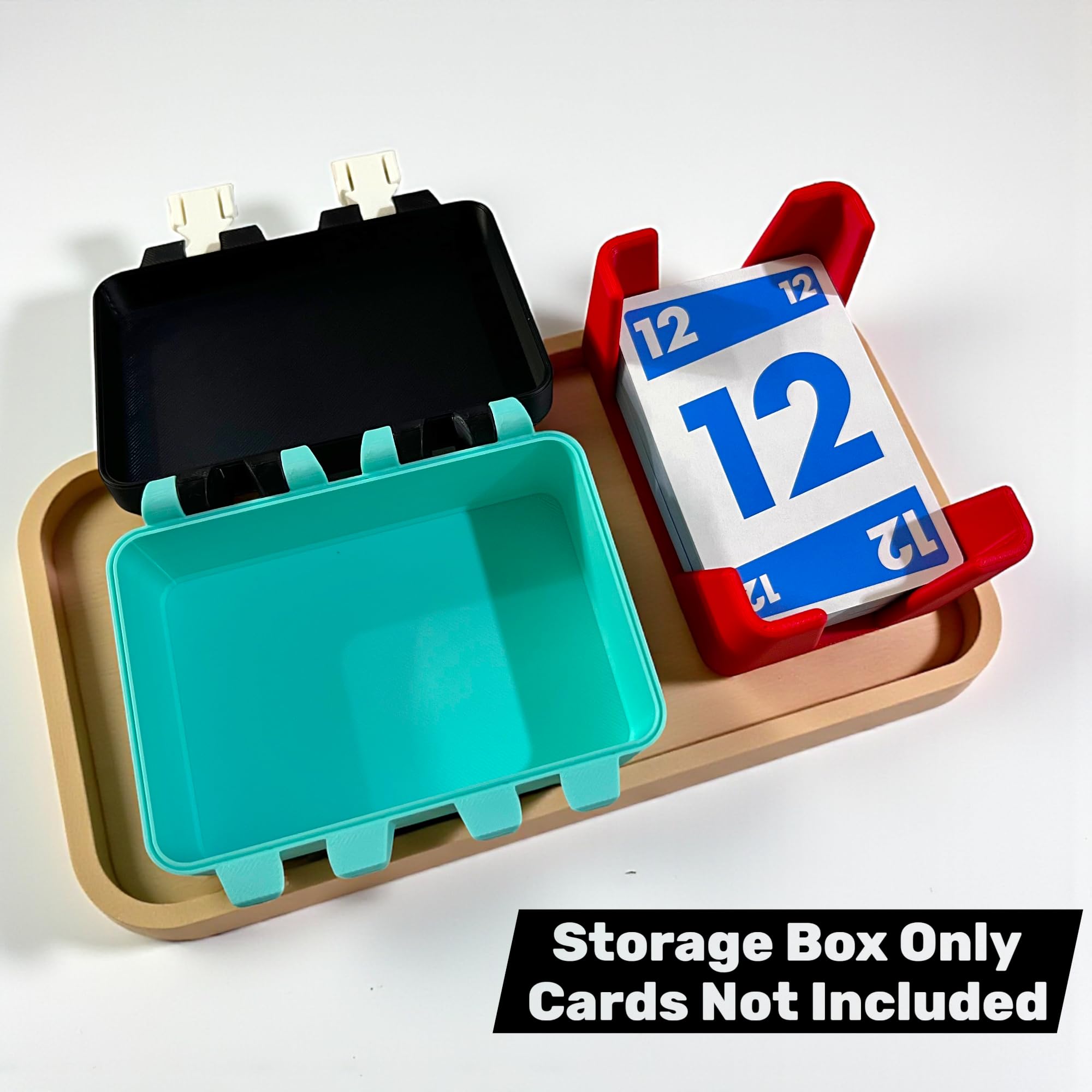 Sentosa Phase10 Card Game Storage Box with Detachable Tray, Snap-On Locks, Plastic (Phase Storage Box Only) 1