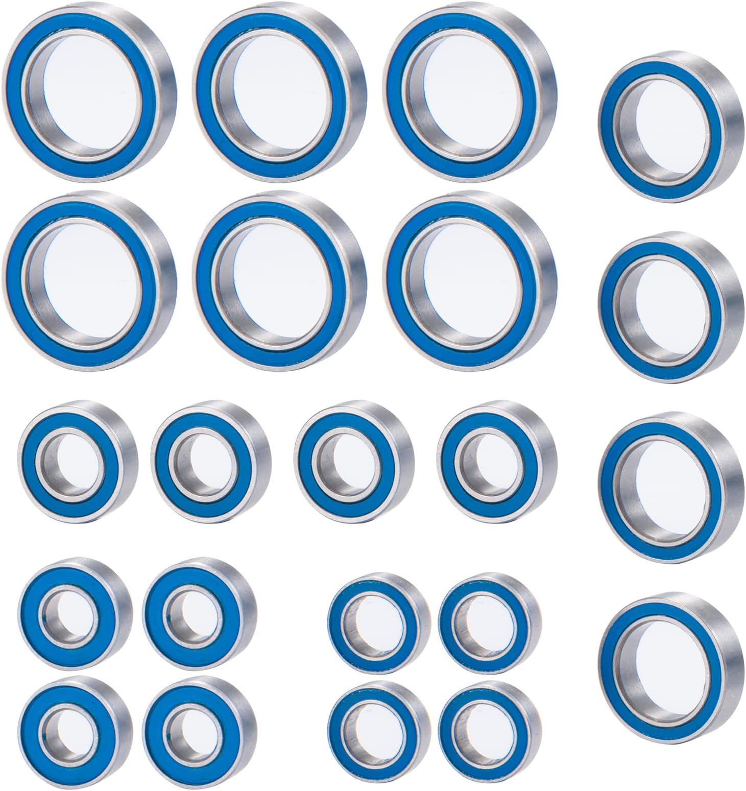 BRKRC22PCS Steel Rubber Sealed Ball Bearing for 1/10 Tenacity DB Pro & MT & SCT & Truggy, Losi Lasernut U4 Upgrade Parts