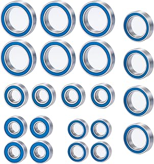 BRKRC 22PCS Steel Rubber Sealed Ball Bearing for 1/10 Tenacity DB Pro & MT & SCT & Truggy, Losi Lasernut U4 Upgrade Parts