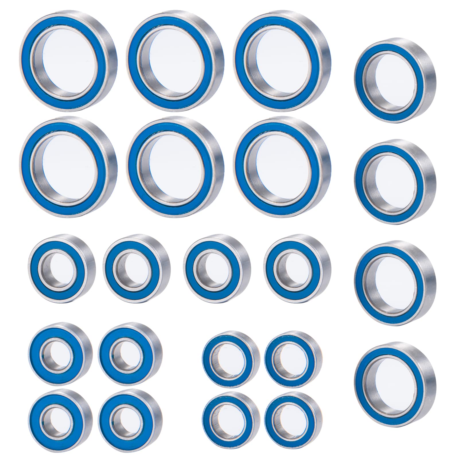 BRKRC22PCS Steel Rubber Sealed Ball Bearing for 1/10 Tenacity DB Pro & MT & SCT & Truggy, Losi Lasernut U4 Upgrade Parts