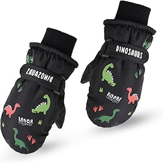 Kids Ski Gloves Baby Boys Winter Dinosaur Glove Toddler Girls Waterproof...
