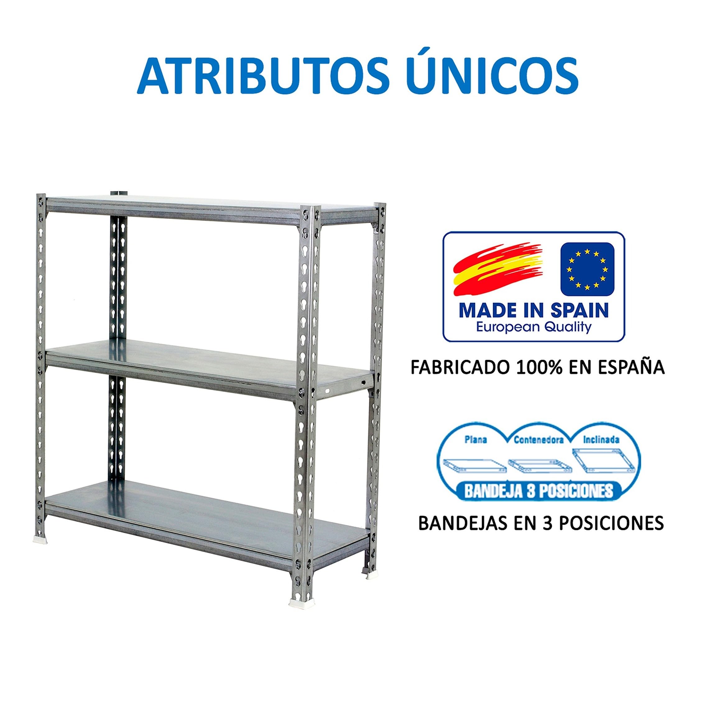 Simon Rack Regał metalowy 900x1000x300 mm, 3 półek, nośność 180 kg na półkę, regał magazynowy i garażowy, stabilna konstrukcja, kolor Ocynkowane – Simon Classic
