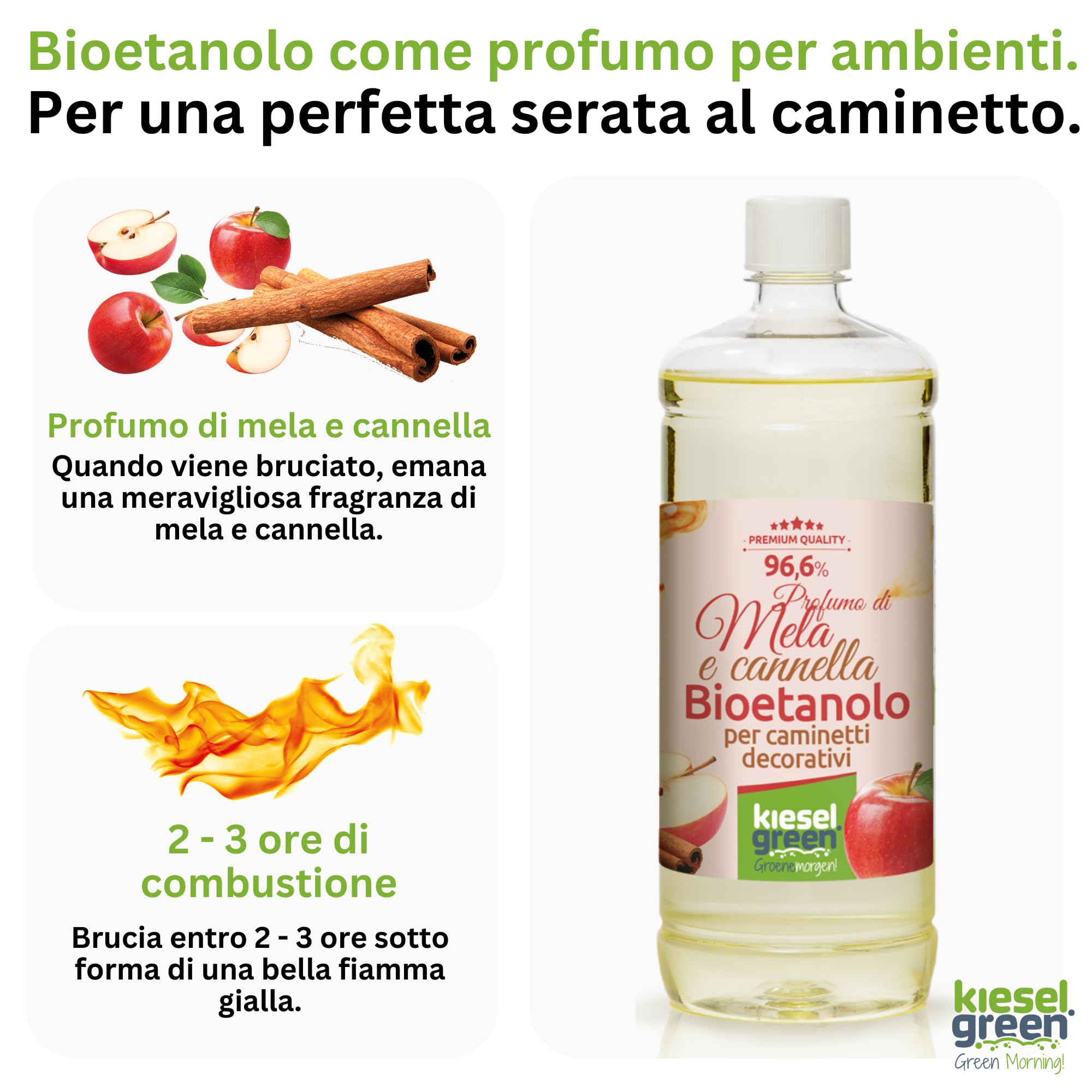 Bioetanolo 6 x 1 litro con Fragranza per Caminetto a Etanolo – Bio-etanolo profumato per Ambienti, molte Fragranze - Profumo per Caminetto a bioetanolo da Interno o da Tavolo AZ