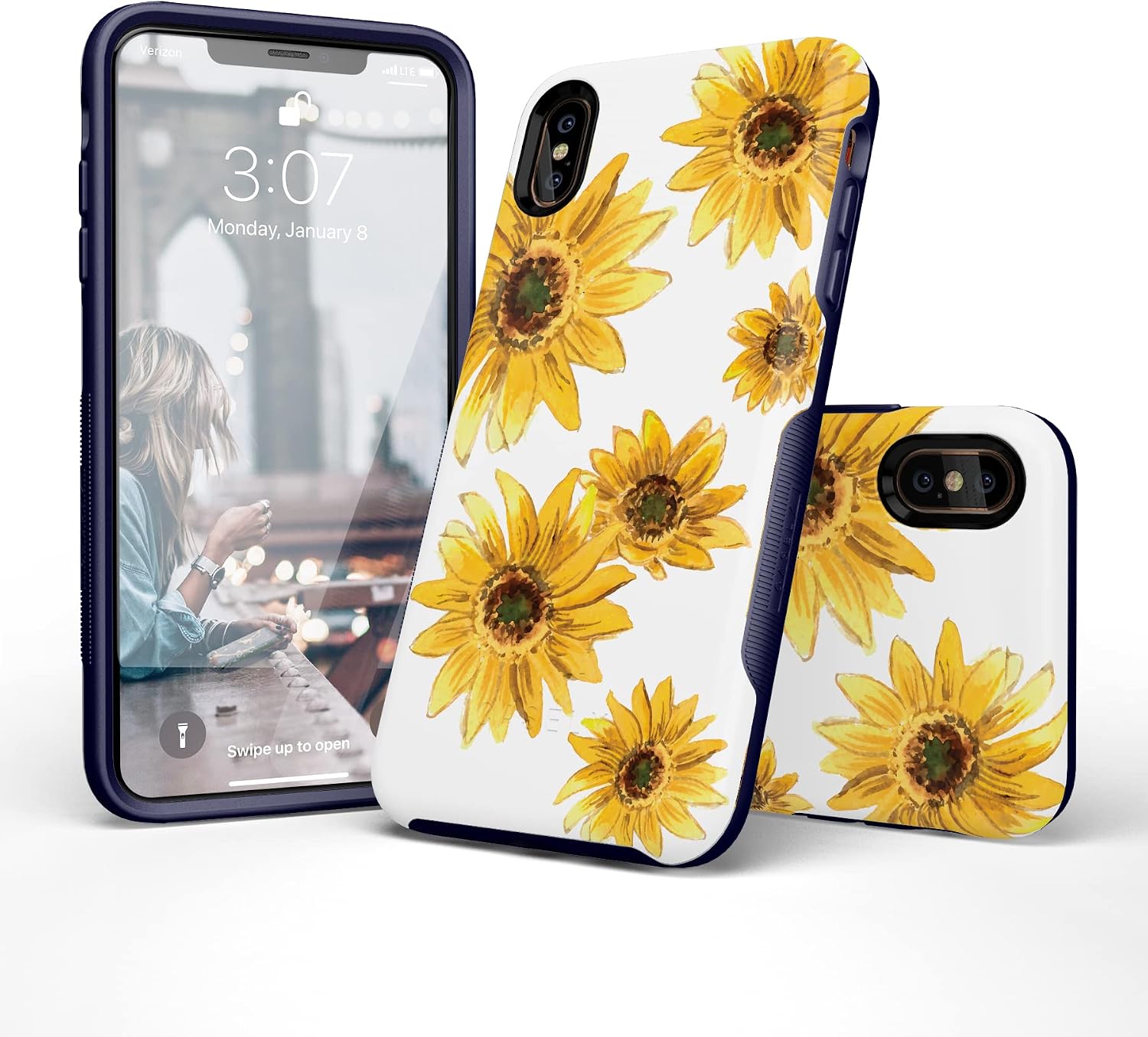 Casely iPhone Xs Max Case | Golden Garden | Yellow Sunflower | Bold Protective Design