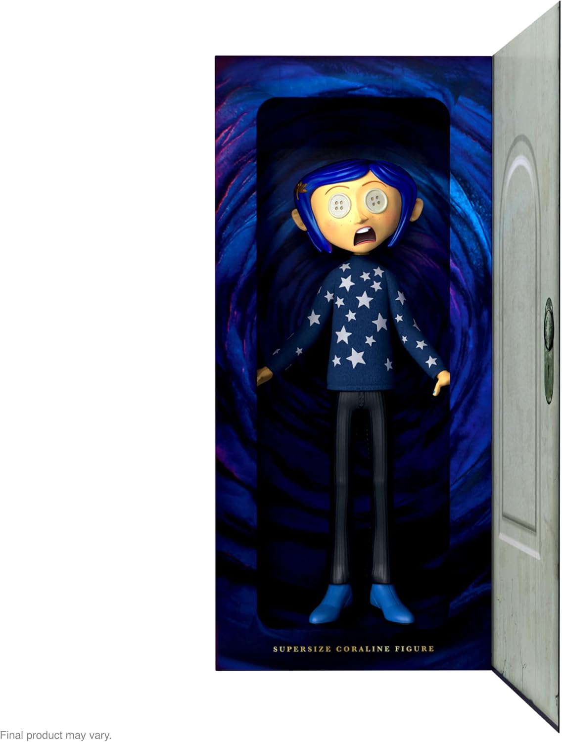 Super7 Supersize Coraline (Button Eyes) - 16" Coraline Action Figure with Fabric Clothing Classic Movie Collectibles and Retro Toys