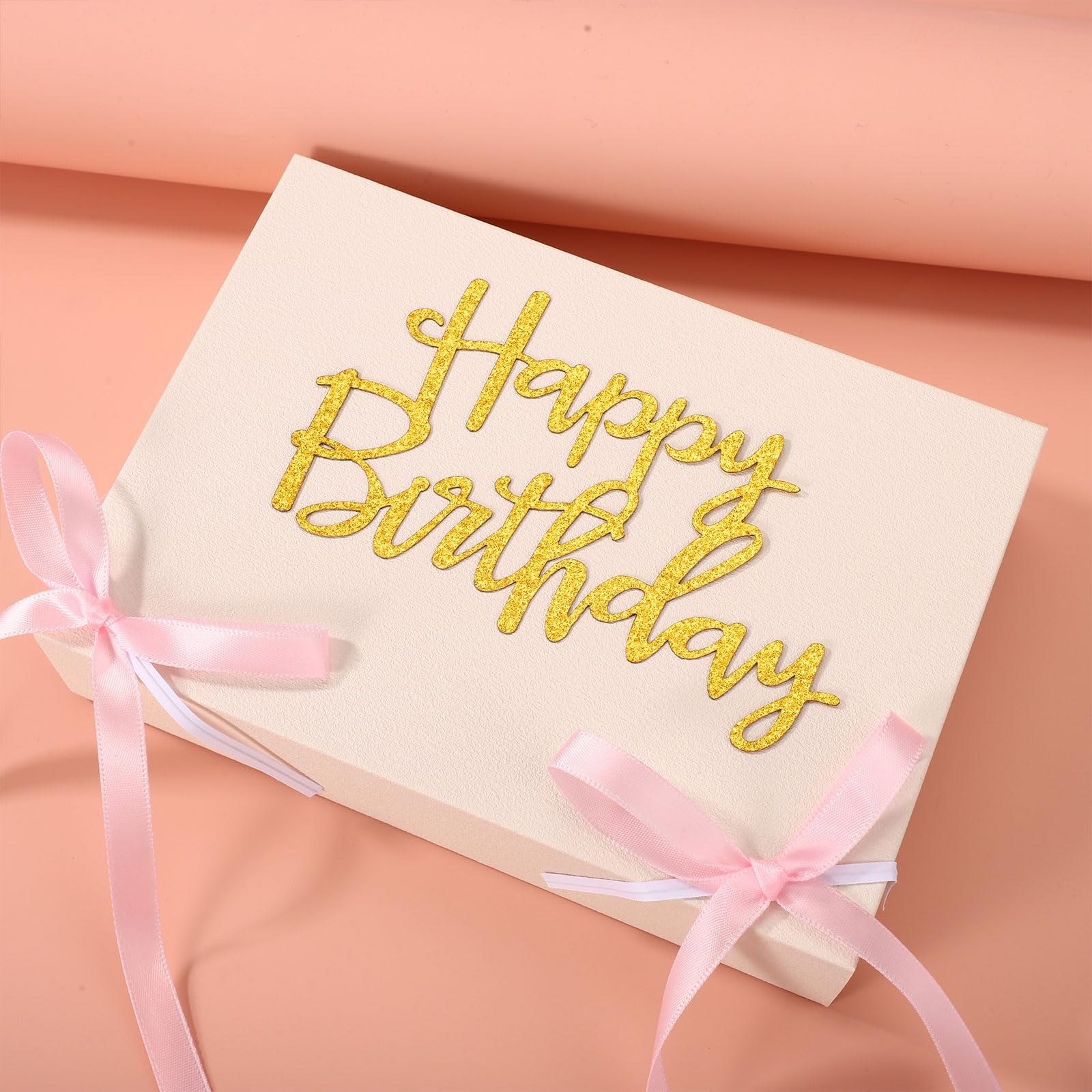 12 PCS Gold Bow Cake Toppers With Happy Birthday Sign - Coquette Birthday Party Decorations - View #11