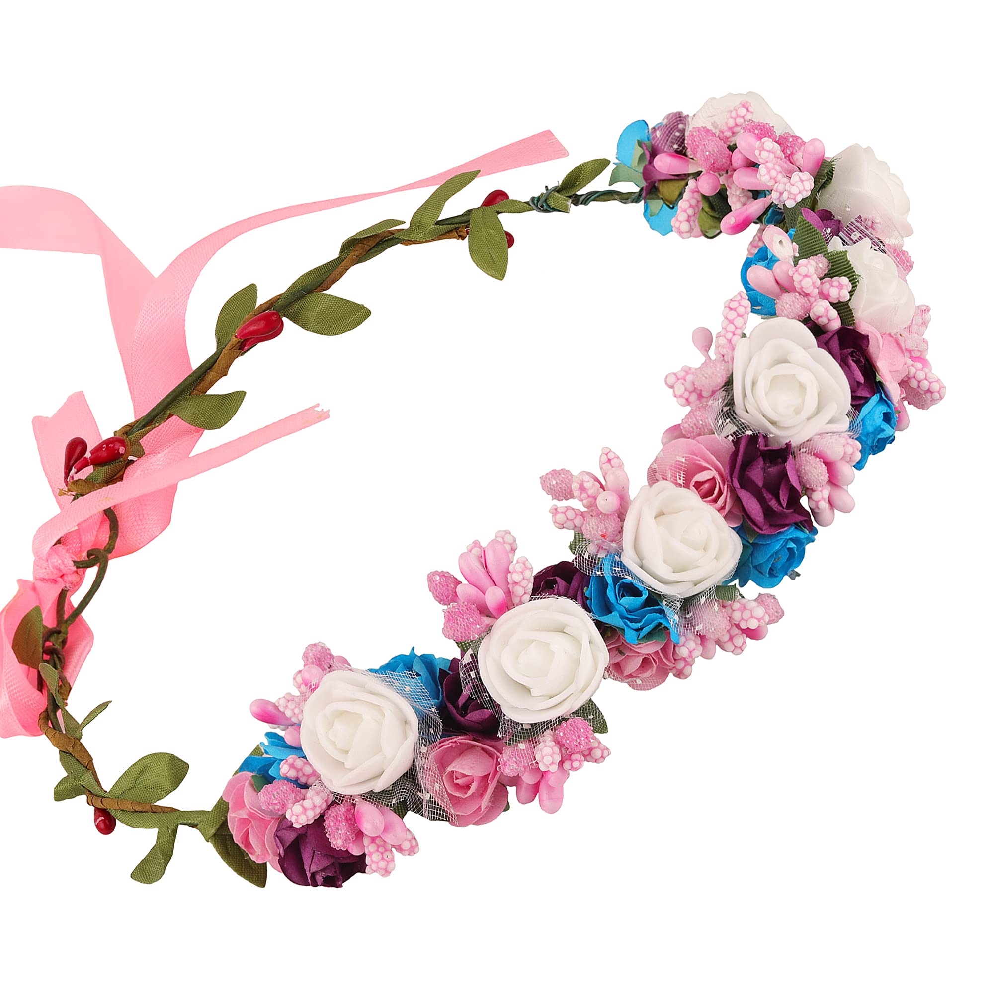 sanjog Adjustable Multicolor Fabric Soft Stic Floral Handmade Tiara (Adults) (B081XC79T2) Amazon Price History, Amazon Price Tracker