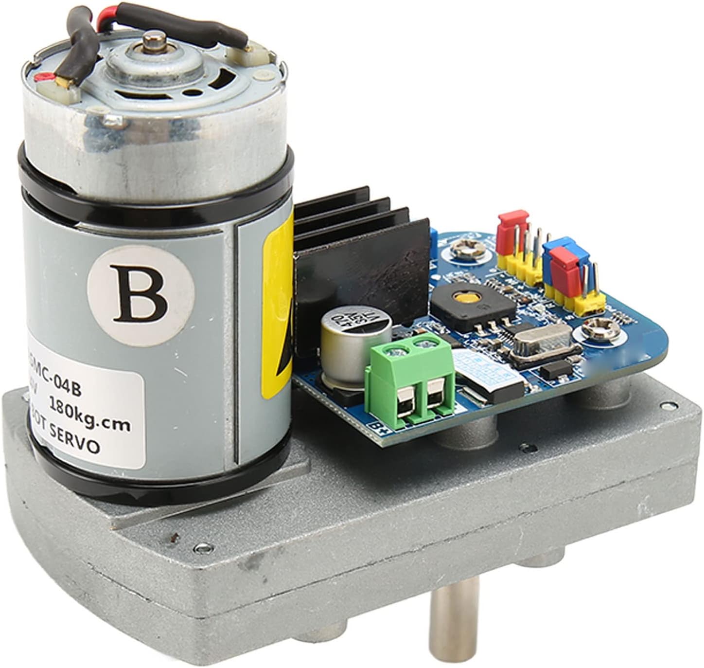 ASMC 04B Robot Servo, Alta Potencia 12 a 24 V 180 Kg.cm Servo Motor, Señal de Pulso o Entrada de Señal de Voltaje Analógico Servo de Soporte de Alta Torsión, para Robots, RC Car Quadcopter