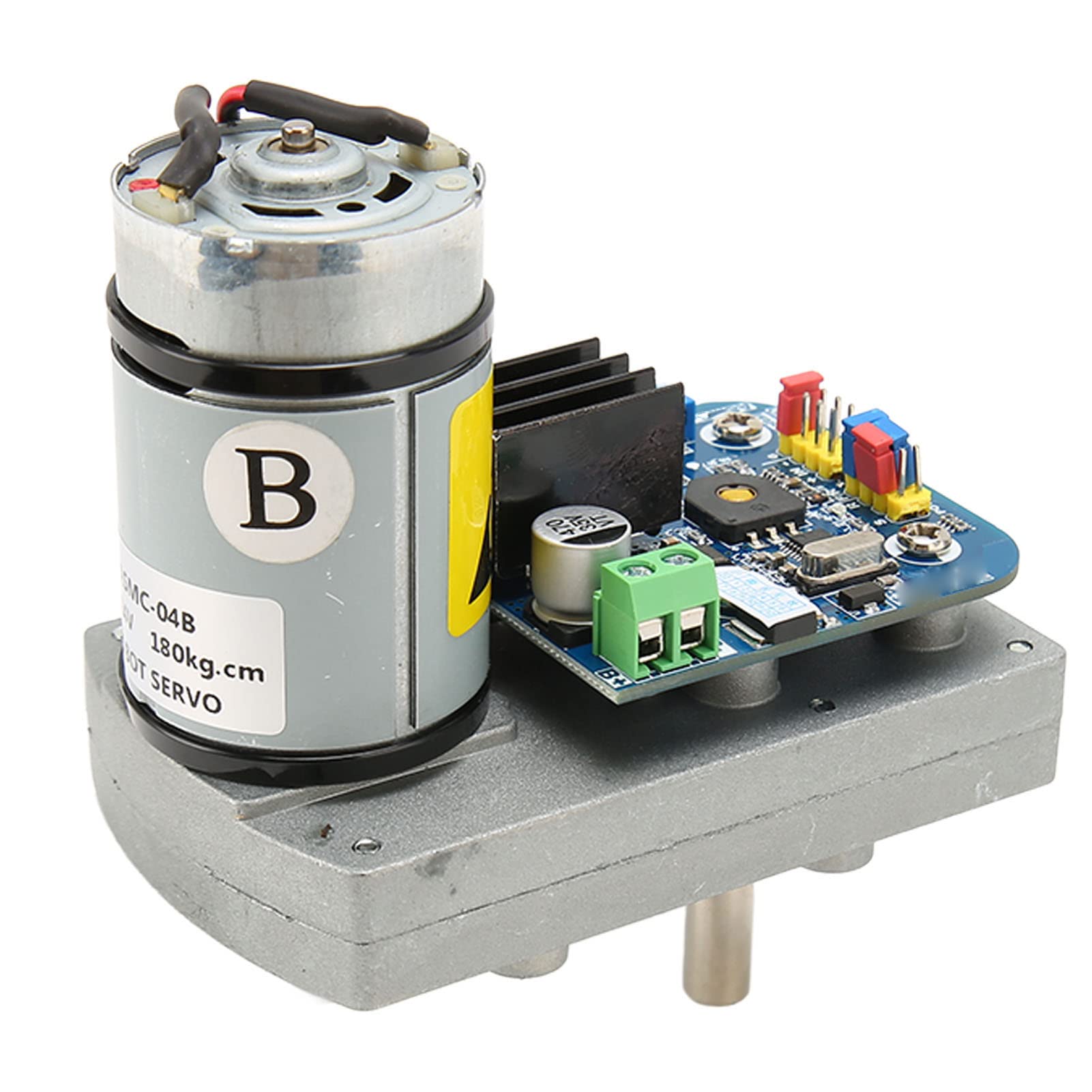 ASMC 04B Robot Servo,Alta Potencia 12 a 24 V 180 Kg cm Servo Motor,Señal de Pulso o Entrada de Señal de Voltaje Analógico Servo de Soporte de Alta Torsión,para Robots,RC Car Quadcopter
