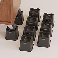 Vista 22 de Elevadores de cama resistentes de 2 pulgadas, elevadores de muebles para marco de cama, sofá, escritorio, silla, elevan hasta 1500 libras, juego