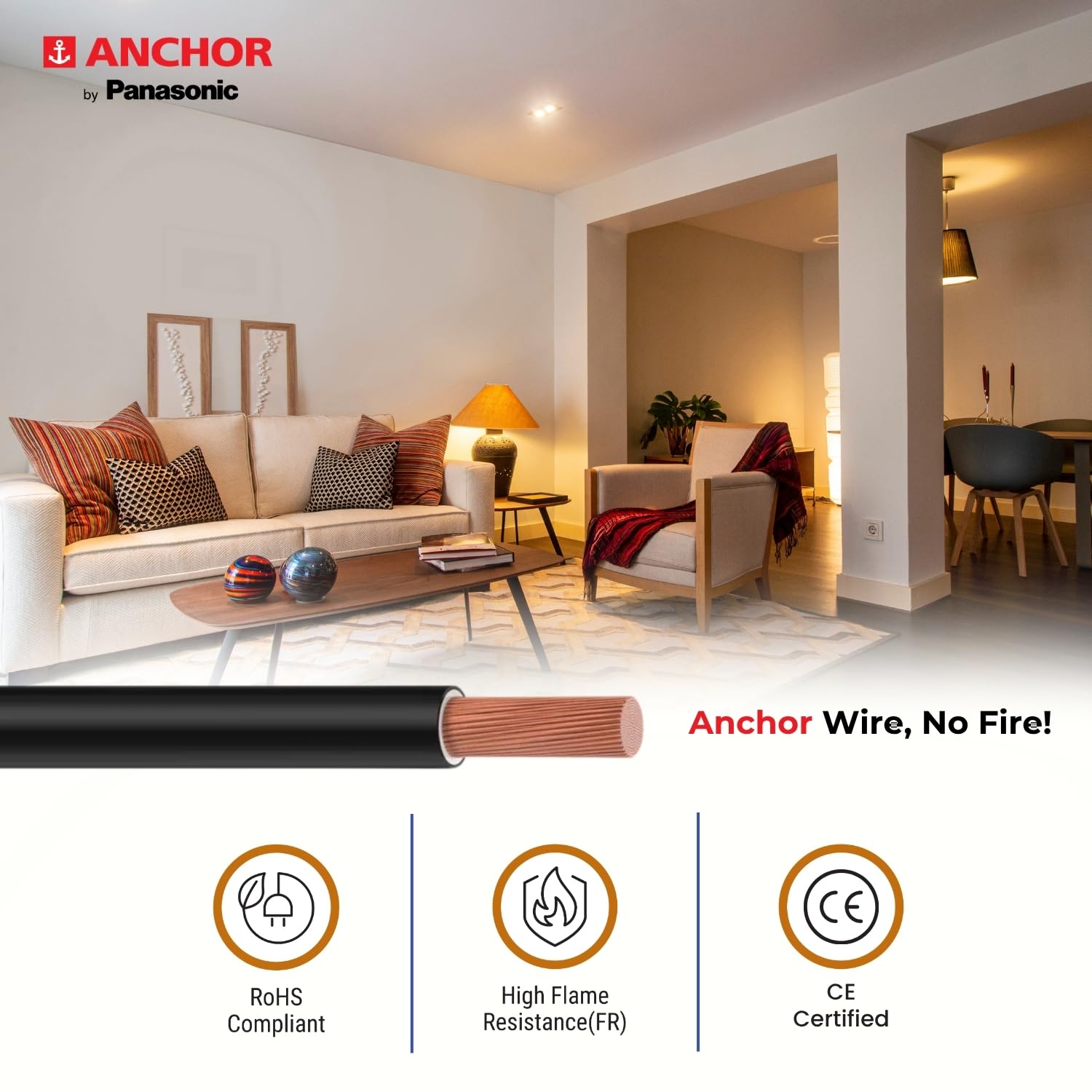 Anchor Red Electrical Wire - 45m Roll -4