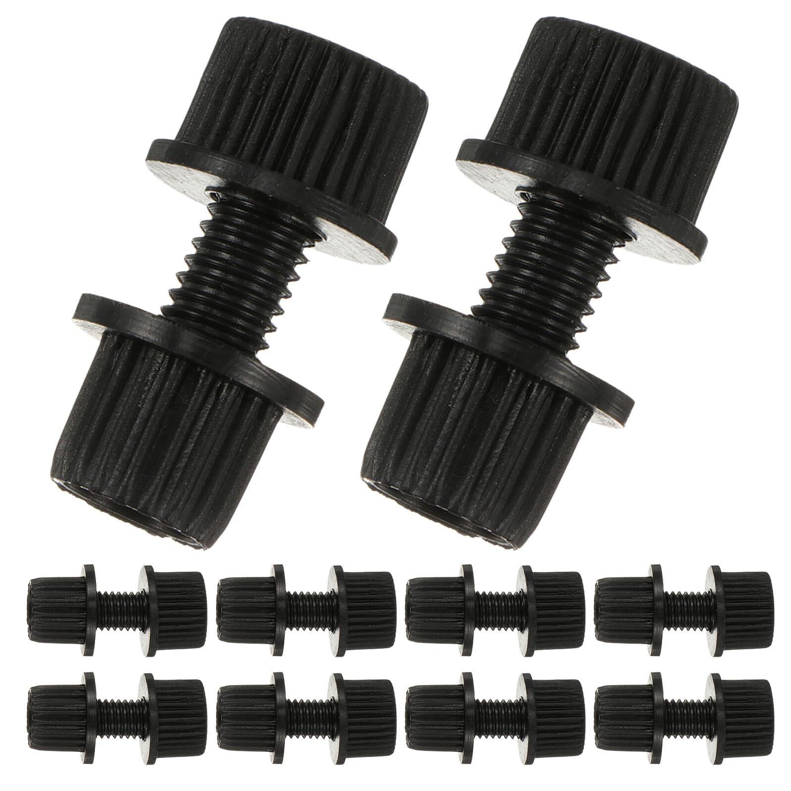 Tornillos de nailon negro para matrícula de motocicleta con tuercas kit de 16 piezas 8