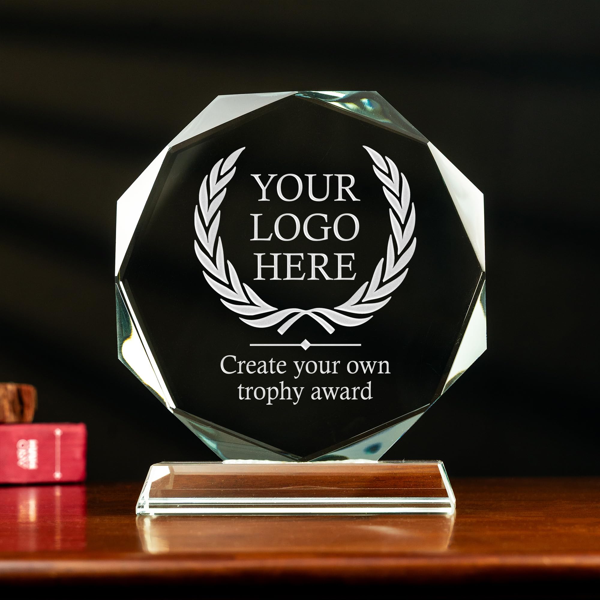 Lucy Engraving Personalized Crystal Award with Text & Logo, Free Design Assistance – Engraved Gift for Employee, Coworker Appreciation, Retirement – Custom 6
