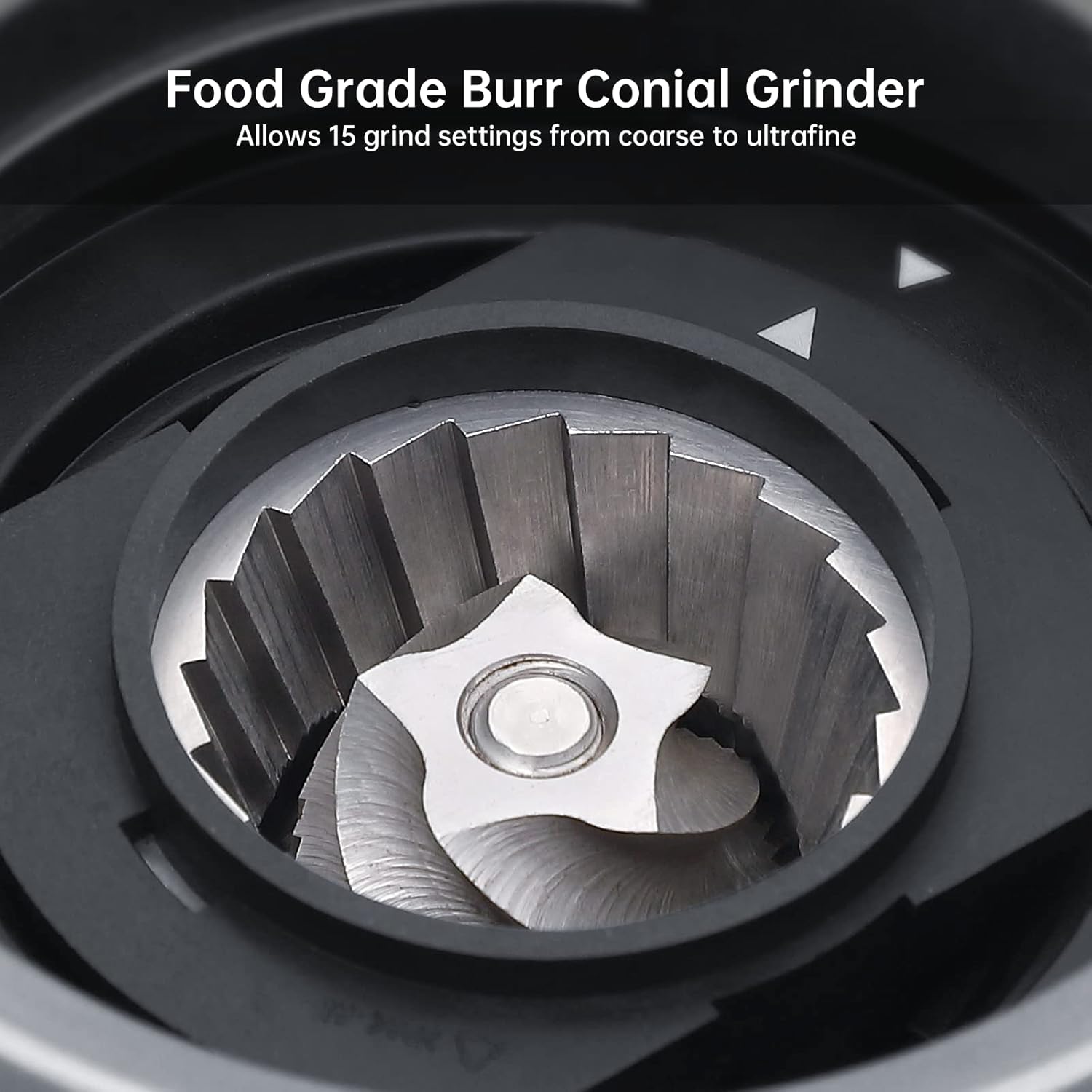 Stainless Steel Espresso Machine, 15 Adjustable Grind Settings, 15 Bar Pump, PID Temperature Control, 2.3L Removable Water Tank, Heating, Includes 58mm Sieve Handle,Tamper & 350ml Milk Jug