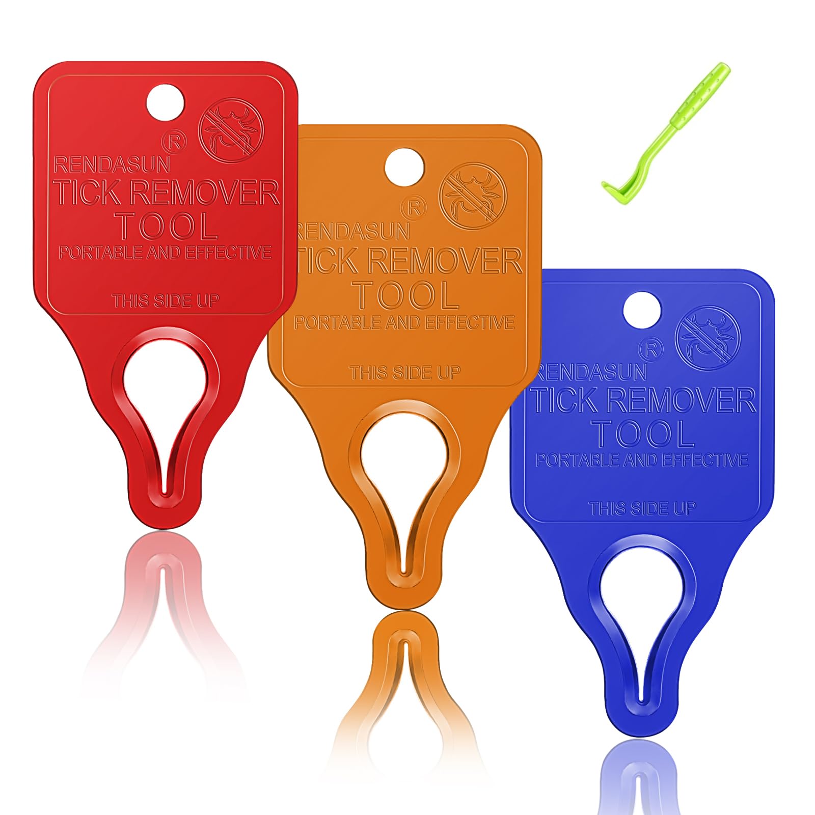 Tick Remover Tool Portable with Tick Removal Tweezers Suitable for Pet and Humans, Safe and Reliable, Quick Highly Effective, Pain-Free, Essential Tick Remover Key Tools for Outdoor Activities-3 Pack