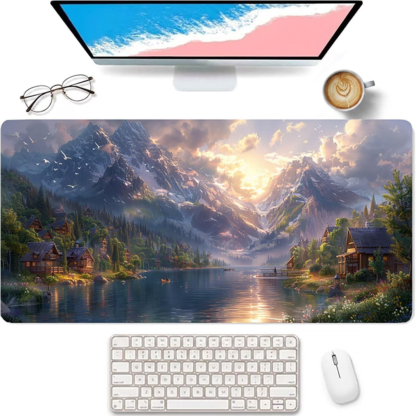 Paisaje Alfombrilla Ratón XXL 1000x500x3mm, MontañA Mouse Pad 6-1158