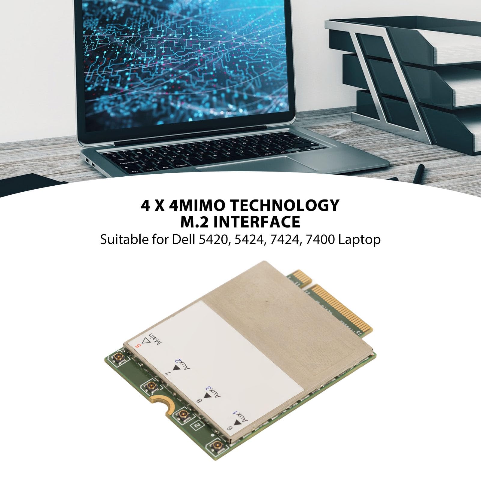 Denash Carte de Réseau 4G LTE M.2 Cat16 1 Gbps Interfaz