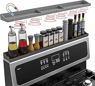 30 Inch Silicone Stove Top Shelf Magnetic for Kitchen, Strong Magnetic H...