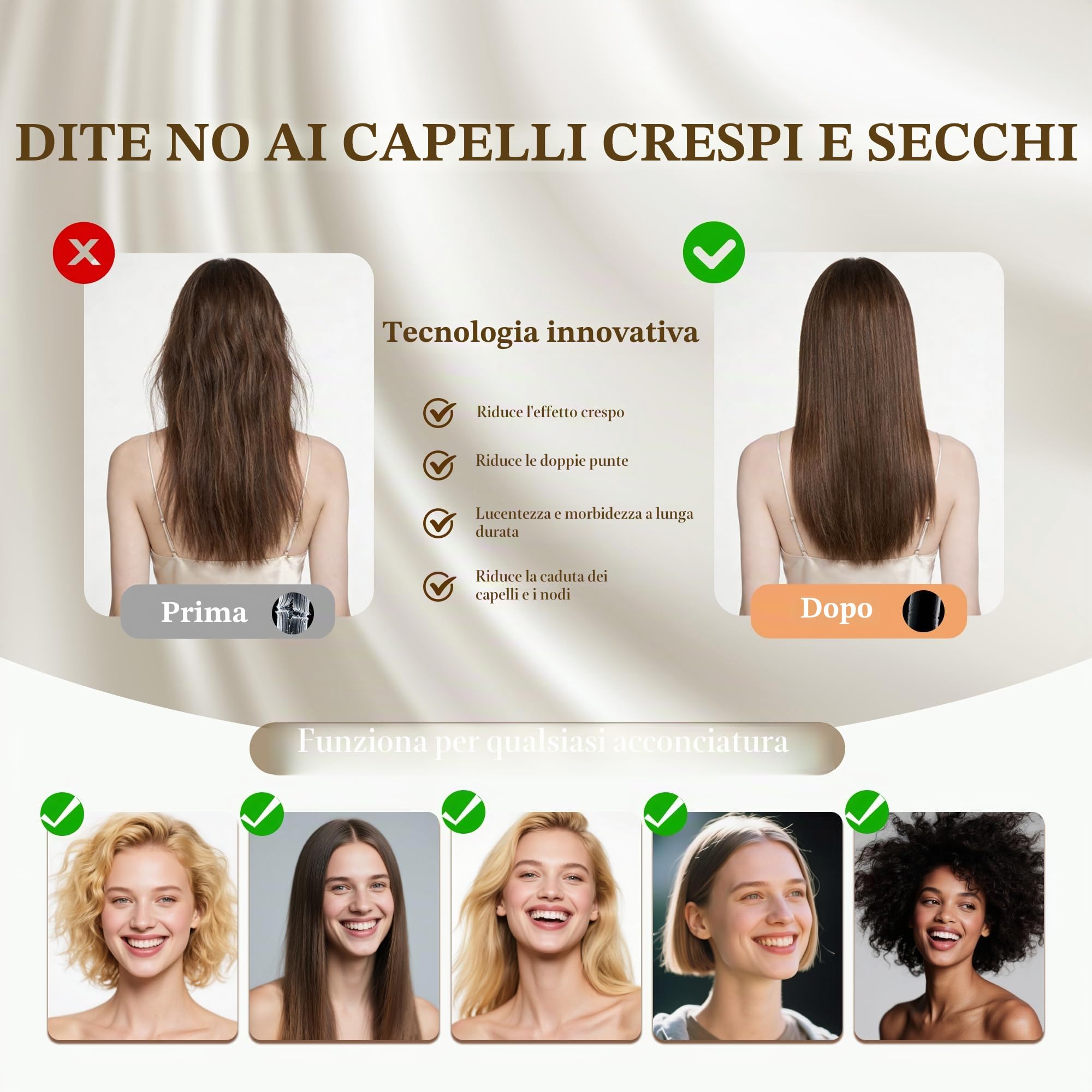 townssilk 100% Seta di gelso, Cappello da Notte da Donna, 16 Momme, in Seta, Ideale per i Capelli, Protegge i Capelli, Cappello da Notte in Seta, Doppio Strato,Coffee