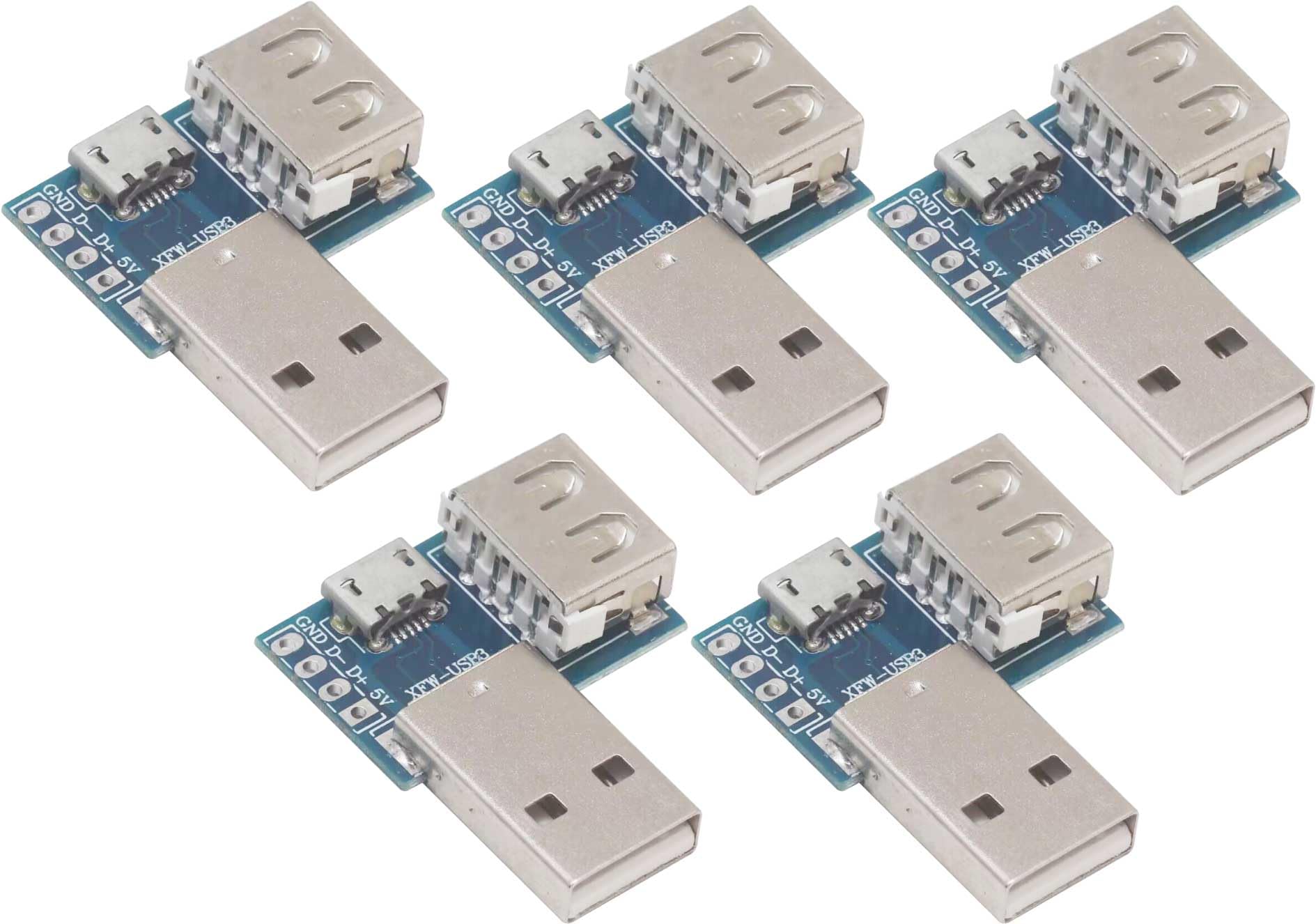 Amazon | オーディオファン USB2.0 Type-A メス + Type-A オス + MicroType-B ソケット 4P ...