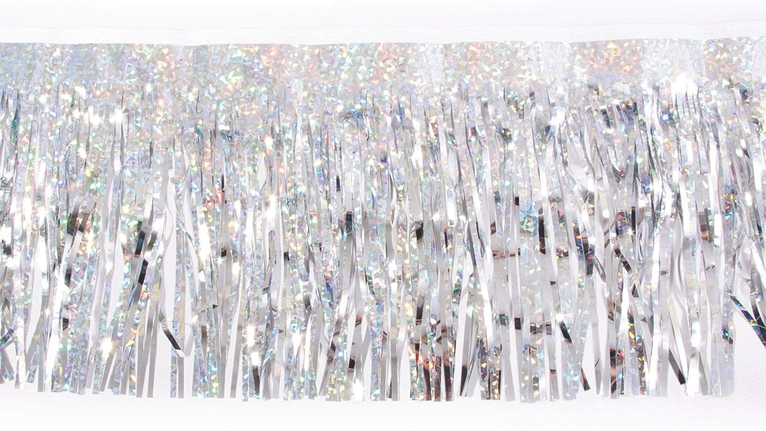 Grass Green Vinyl Fringe Trim - 15x10 Feet Decorative Party Streamer For Events & Floats