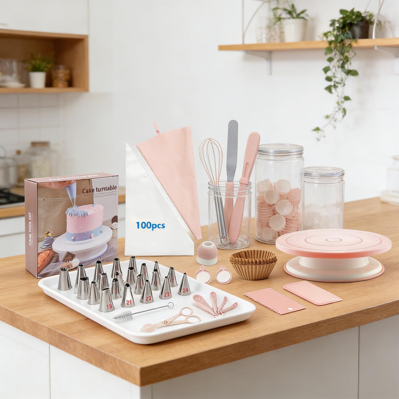 Juego De Decoración De Pastel | Muffin Herramientas Para Hornear - Juego De Herramientas De Decoración De Pasteles,para Pasteleros Principiantes y Avanzados Padres Aficionados Cumpleaños