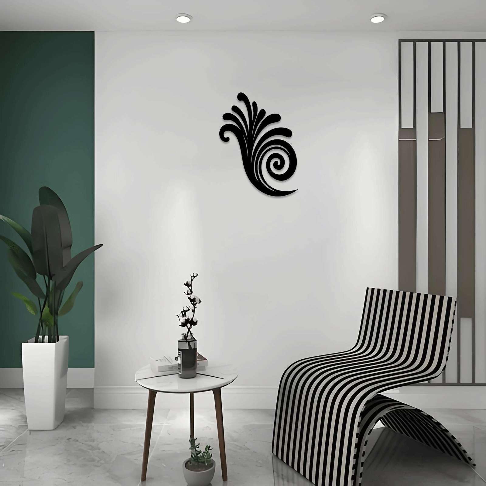 Placa de metal para decoración de pared, diseño floral, 61 cm | Placa de metal para decoración de pared, diseño floral
