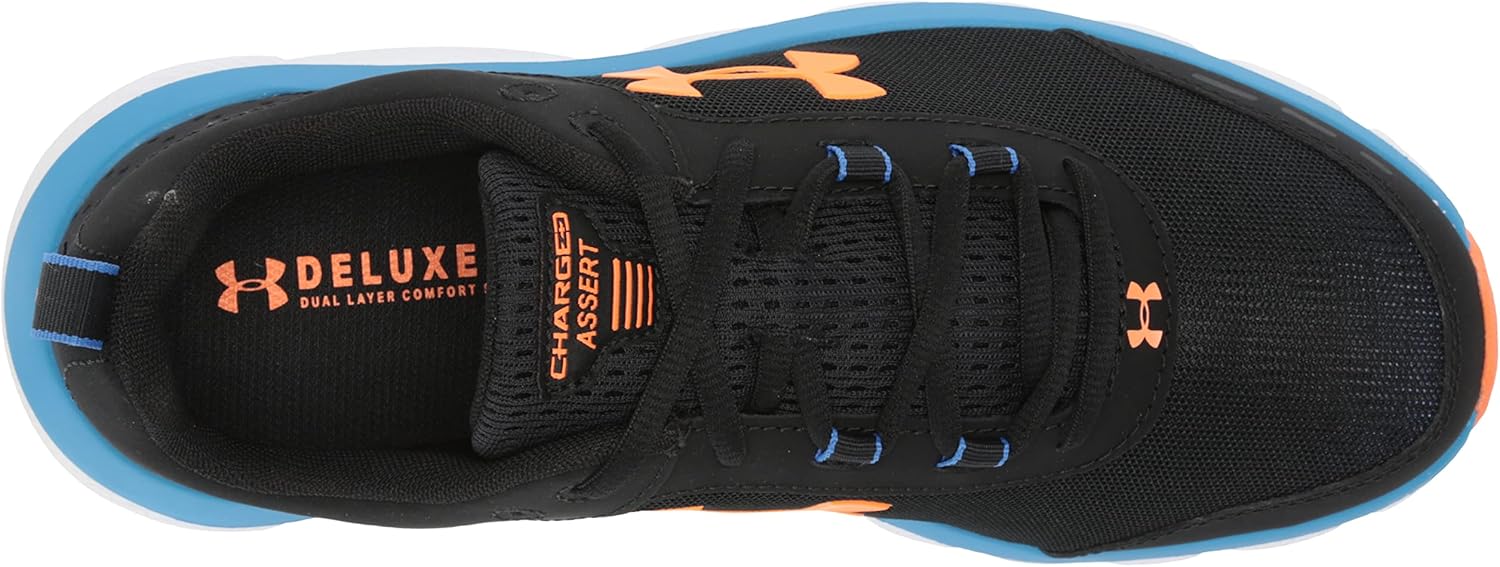 Under Armour Men's Charged Assert 8 , Black (003)/Orange Spark , 11