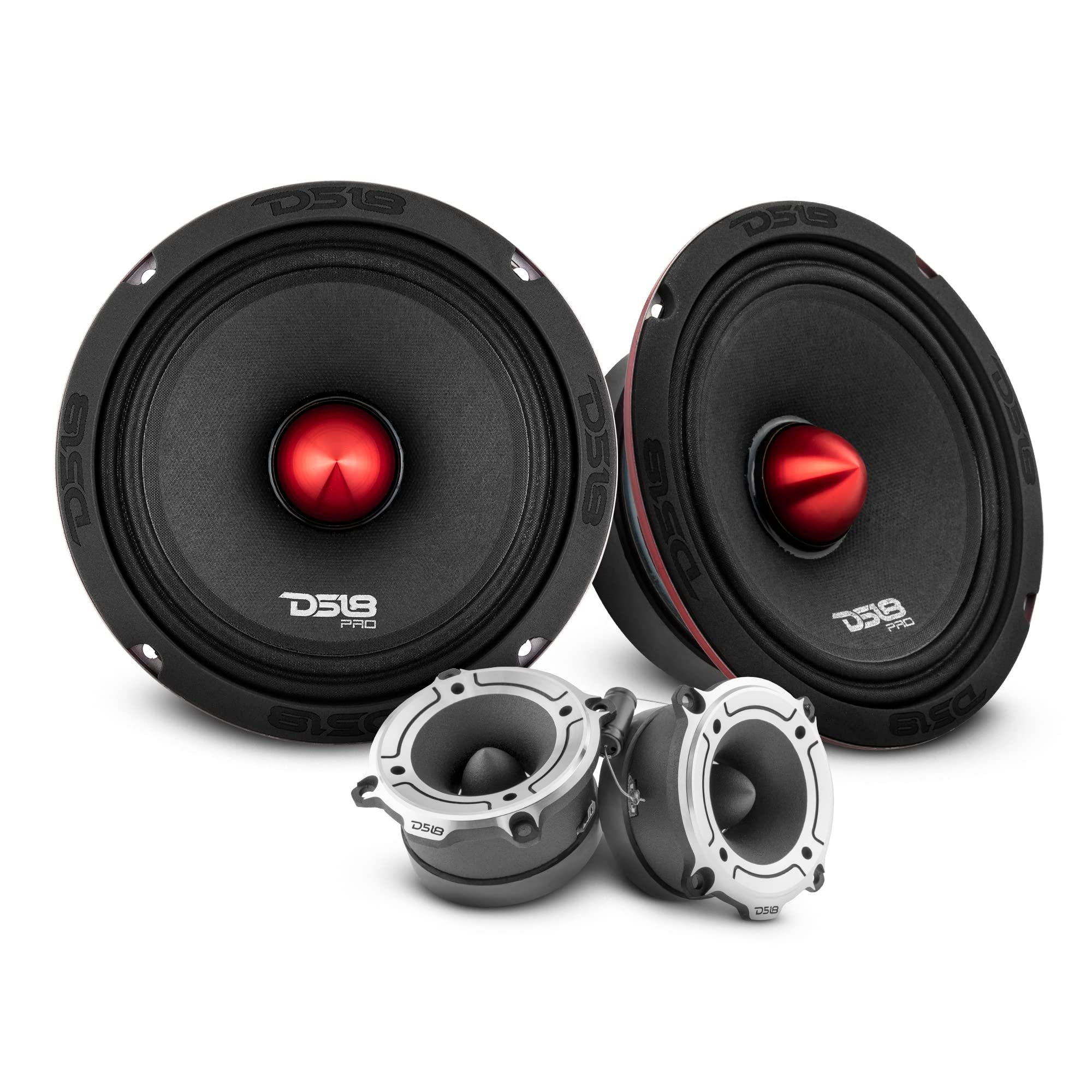 PRO-ZXI6.4BM Autolautsprecher DS18 PRO-ZXI6.4BM 6,5 Mitteltöner Lautsprecher – 600 Watt Peak, 4 Ohm, Zertifiziert Generalüberholt DS18 Lautsprecher 300W RMS