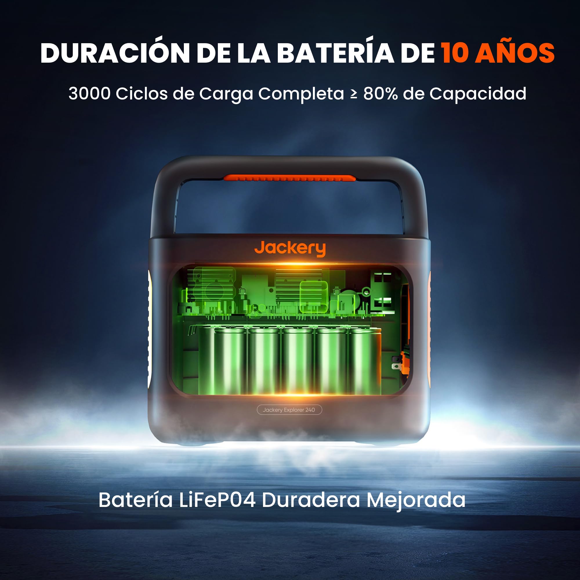 Estación de Energía Portátil Jackery Explorer 240 V2, 256Wh Batería LiFeP04, 300W CA/100W USB-C Salida, Carga Completa Rápida 1H vía APP, Generador Solar para Exteriores, Camping, Emergencia