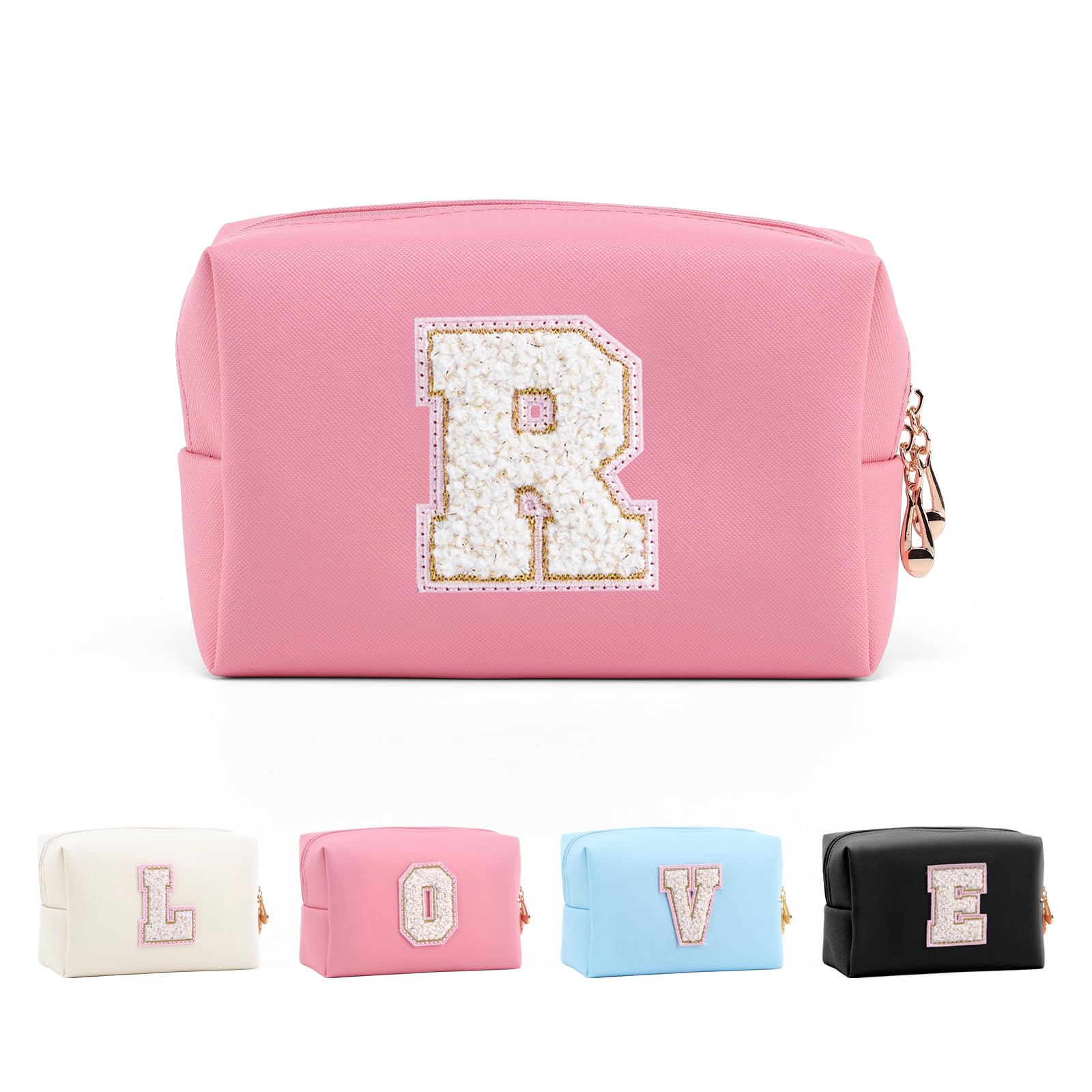 Bolsa de Maquillaje, Bolsa de Cosméticos Impermeable de Viaje, PU Cuero, Neceser de Baño, Bolsa De Aseo Y Almacenamiento para Mujer,Cosas Preppy para niñas Adolescentes (Letra A-Z) — view 160