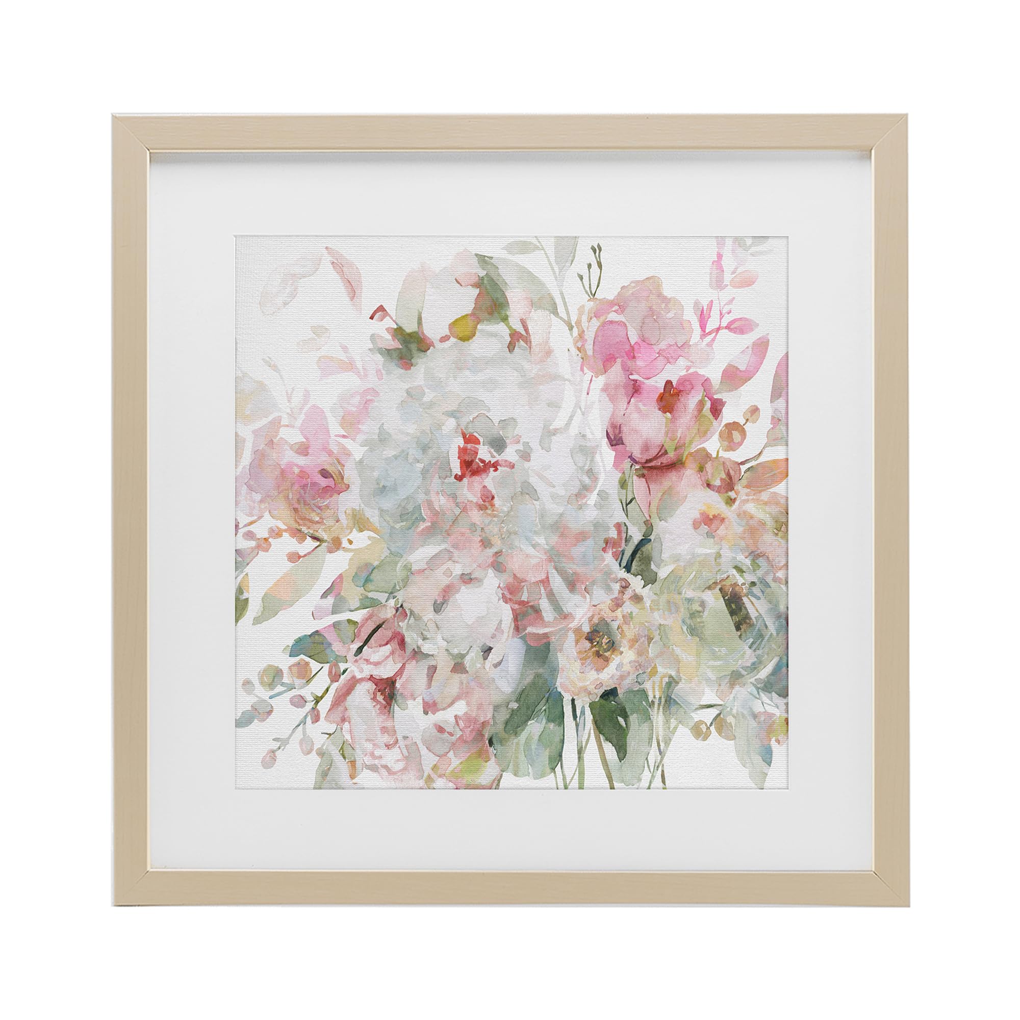 Stupell Industries Harvest Pine (Textured) 'Romantic Pastel Blossoms'| Framed Print Under Glass