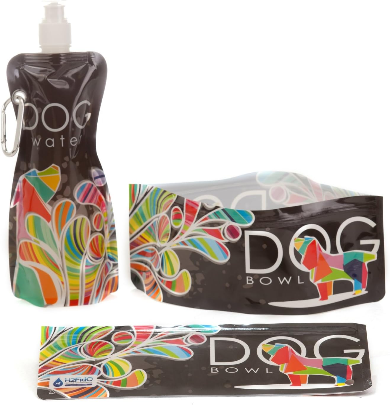 H2FidO Rainbow Rover Pet Bowl and Bottle