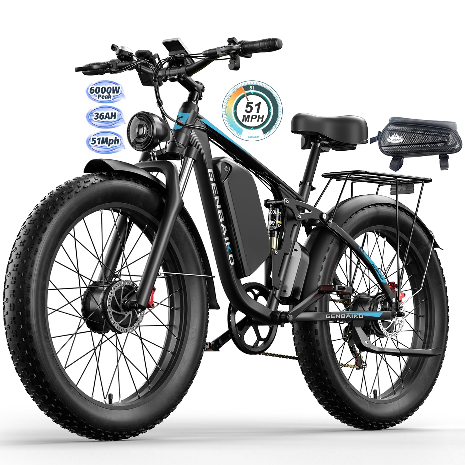 GENBAIKO 6000W Peak Dual Motor Fast Ebike