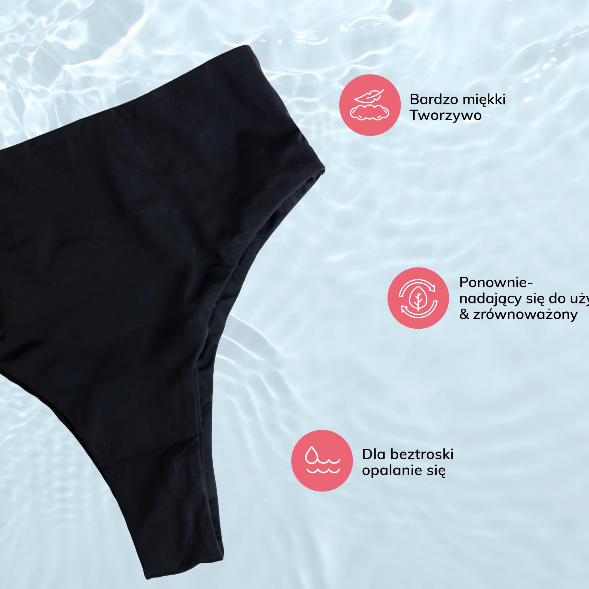 MYLILY Dół od bikini Damskie Czarne | Dół bikini figi damskie | Dół bikini czarny | Kształtujący dół od bikini dla nastolatków
