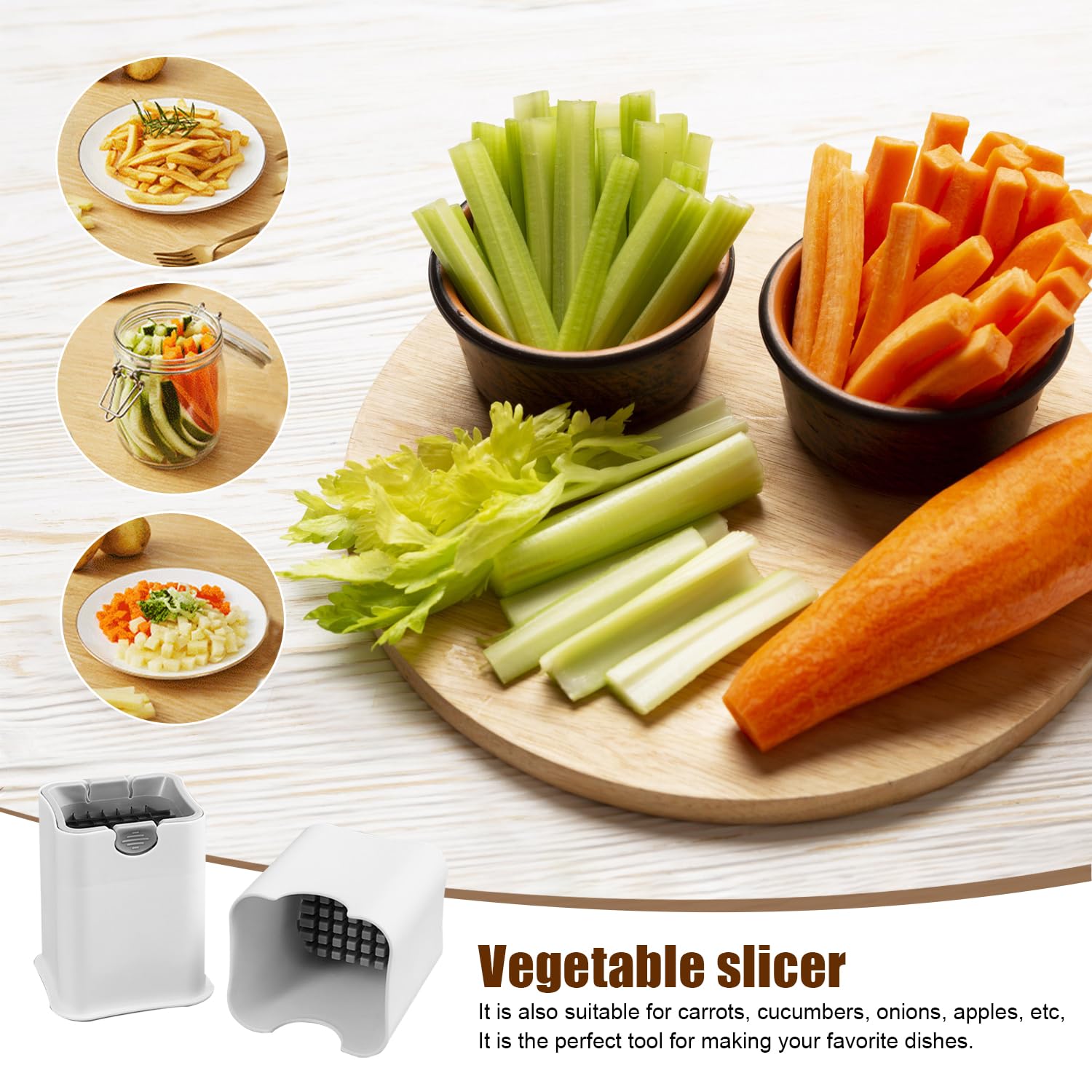 Tagliapatate Professionale In Acciaio Inox - Taglia Verdure Multifunzione Per Patate, Carote E Frutta - Foto 12