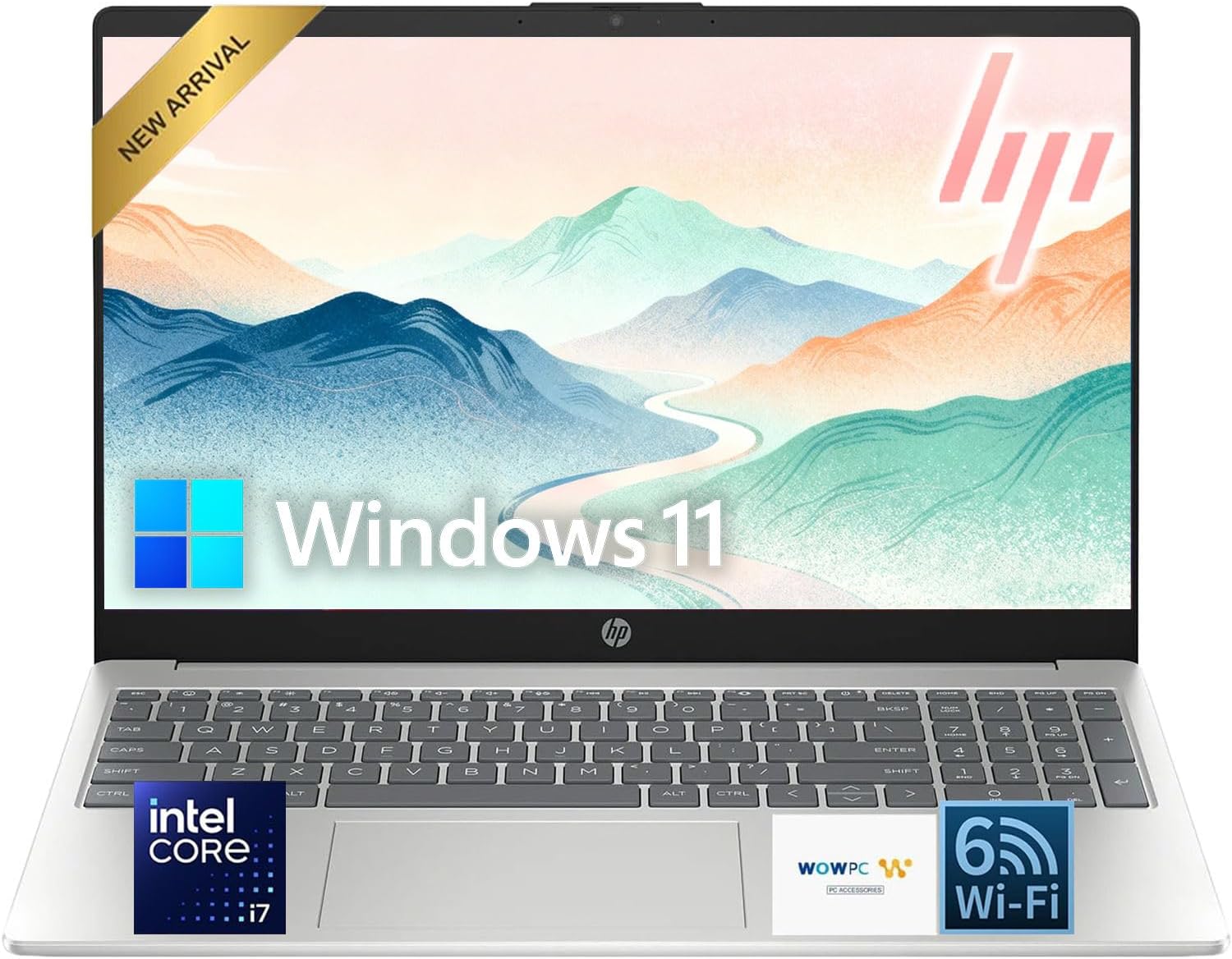 HP Pavilion 15.6" FHD Anti-Glare Laptop 16GB RAM 1TB SSD, Intel Core i7-1255U 10-Core Processor (up to 4.7 GHz), Windows 11, Webcam Shutter, Long Battery, Wi-Fi 6, HDMI, for Work & Study, WOWPC USB