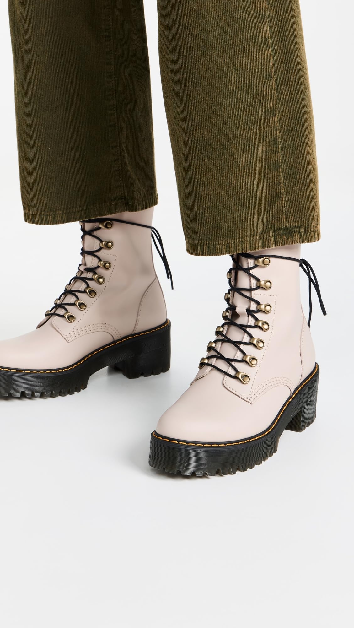 Martens Womens Leona Leather Heeled Boot