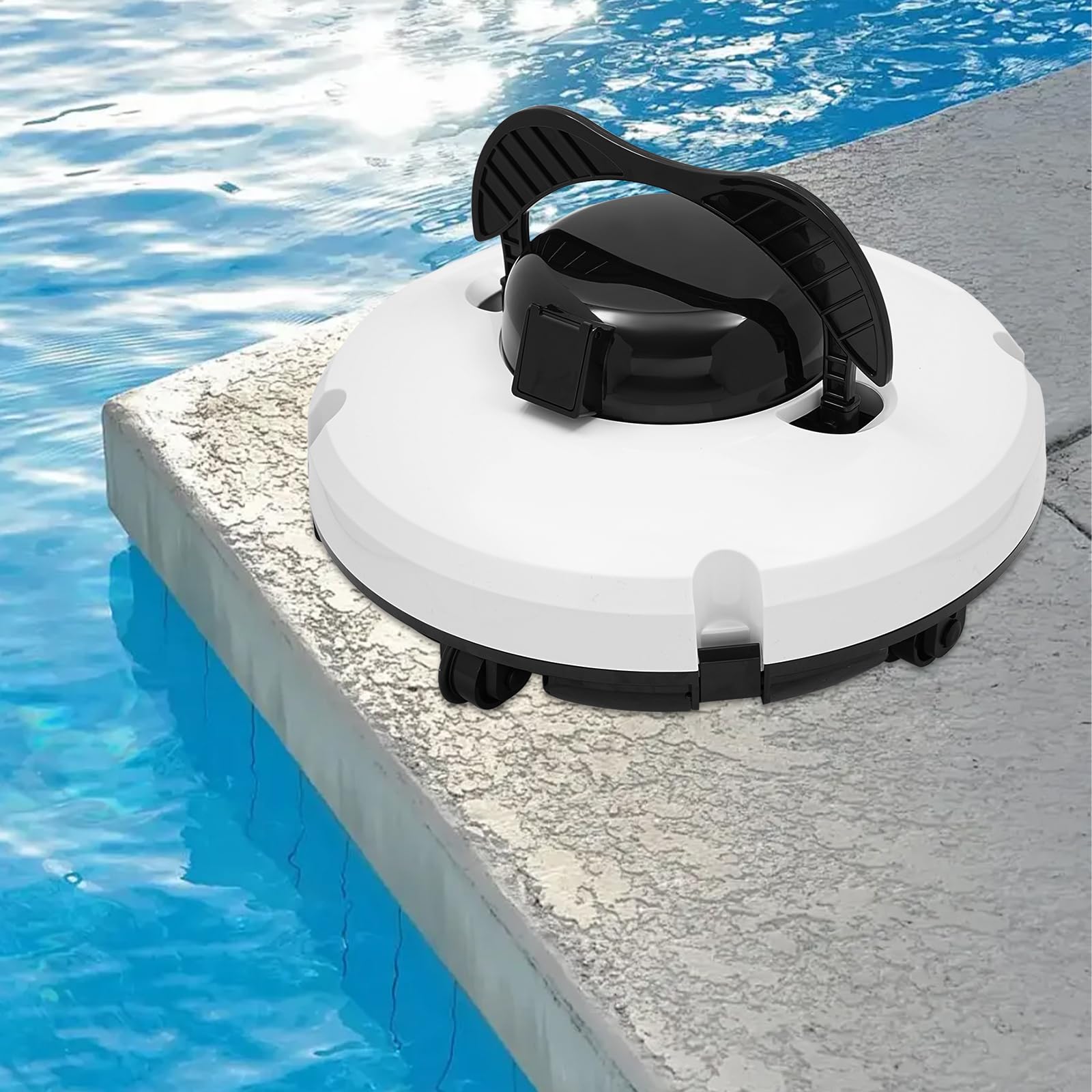Levkitch Cordless Robotic Pool Cleaner 5200mAh Battery Lasts 100 Mins Automatic Robotic Pool Cleaner for Above In-Ground Pool Pool Up to 1000 sq.ft
