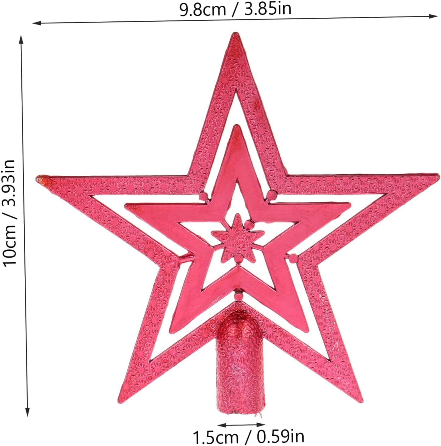 Red Christmas Tree Topper Star Lightweight Treetop Decoration Impeccable Craftsmanship for Holiday