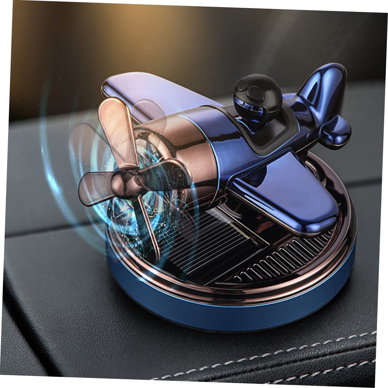 ULTECHNOVO 2pezzi Auto Diffusore Solare Aeromobile Decorativo Per Auto Casa e Ufficio Creativo Per Amici e Familiari Profumatore Rotante