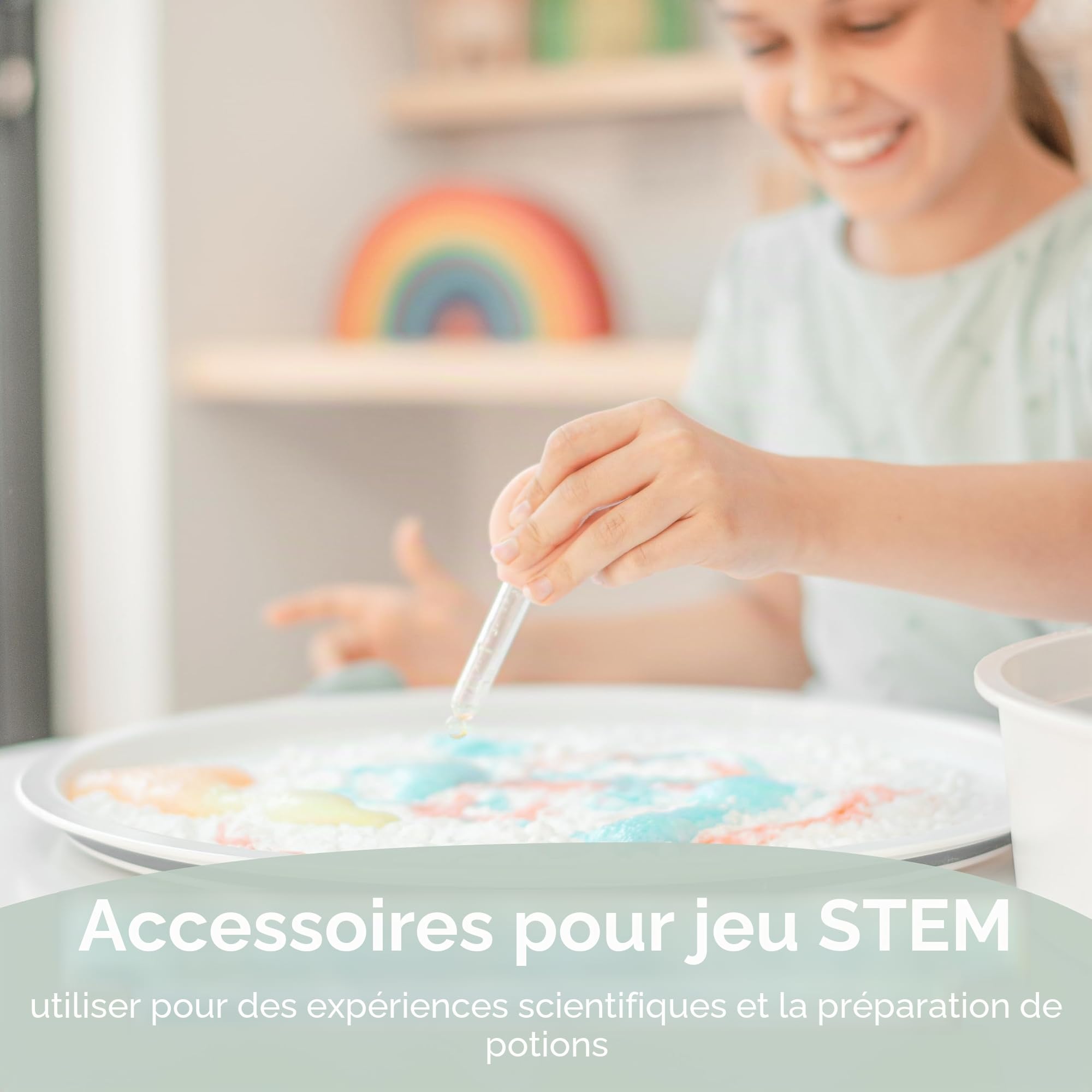 Inspire My Play 6 x Pastel Pipette Compte Goutte pour Enfants - Compte-Gouttes pour Enfants - Jouets et Accessoires sensoriels pour Jeu désordonné - Pipette Enfant