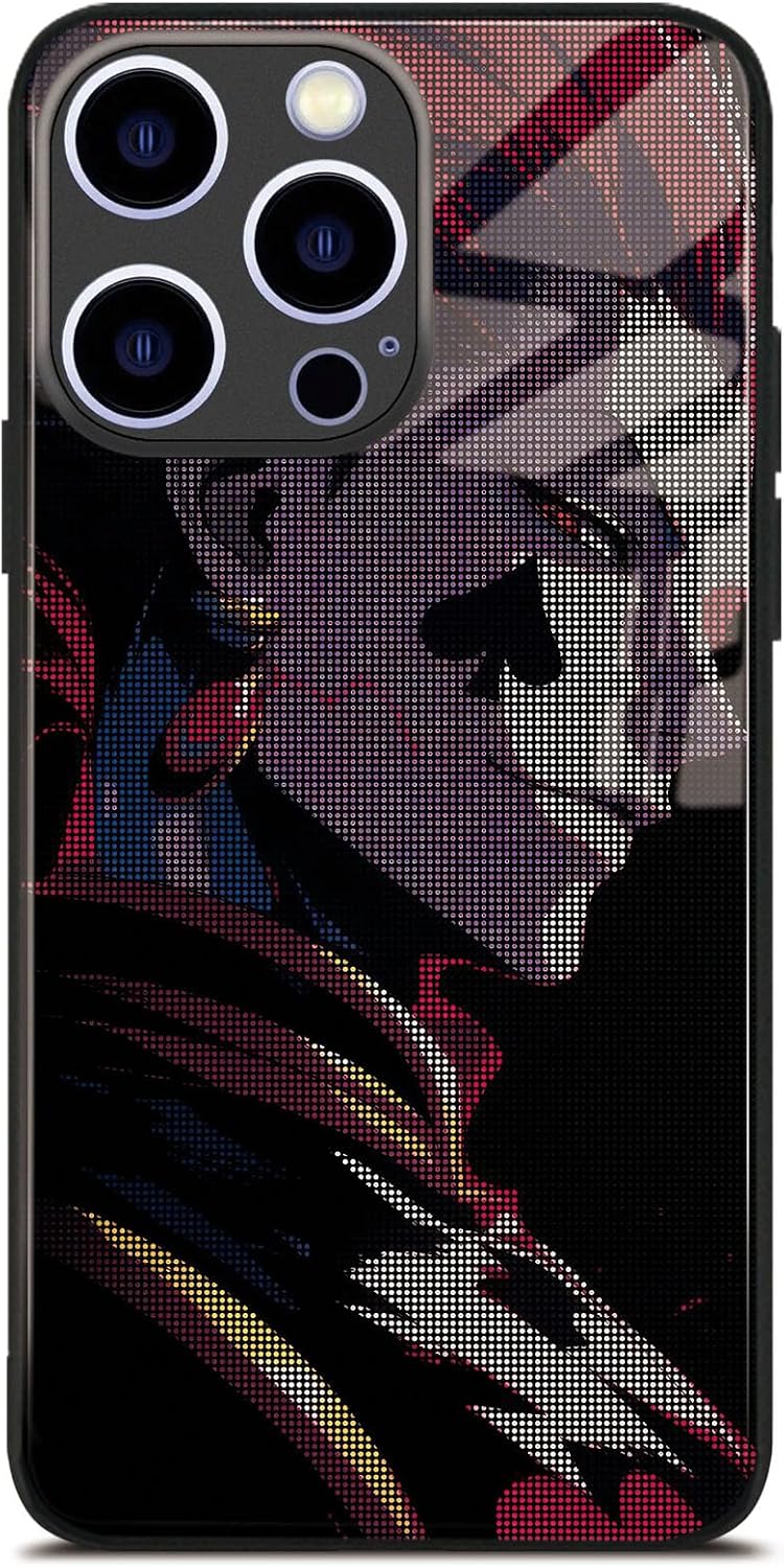 Anime Aesthetic Glossy Glass Case for iPhone 16, Otaku Manga TPU Cover