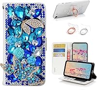 Vista 9 de STENES Bling - Funda de piel con soporte para anillos, diseño 3D hecho a mano, 2 unidades, SBLDwRSSeries-5