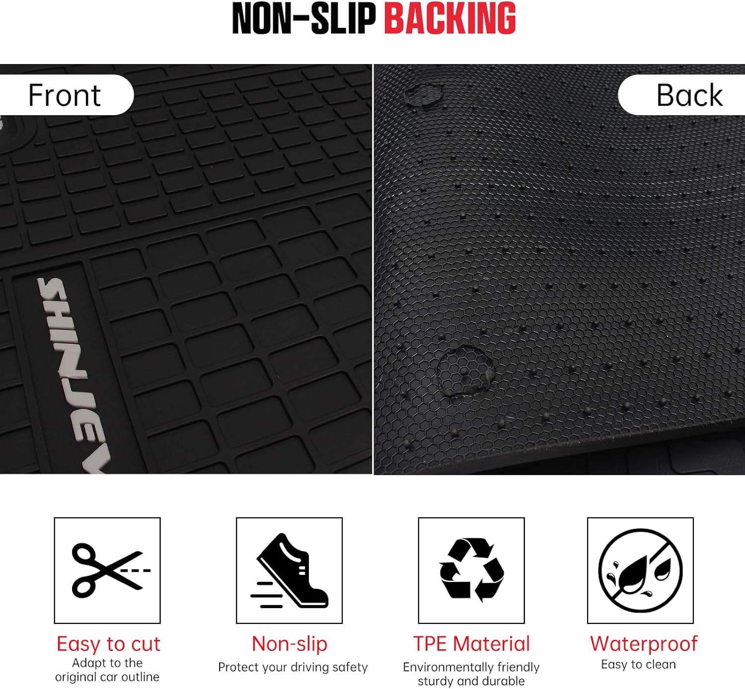 Floor Mats Compatible with International 4100 4300 4400 (2002-2015),7300 7400 7500 7600 7700 (2002-2015), Truck Floor Mats for International Accessories Heavy Duty Includes 2 PCS Set